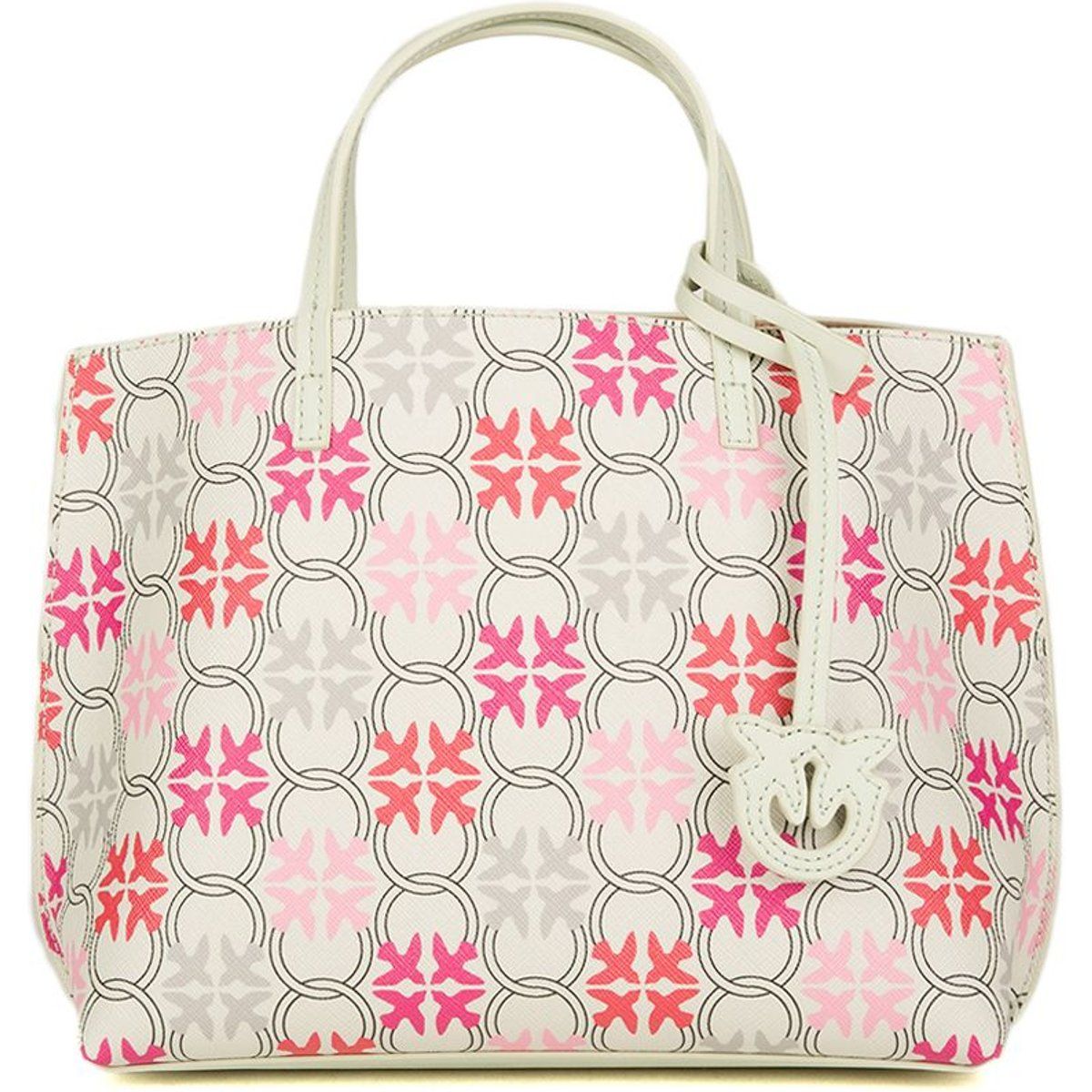 Shopper mit Liebesvogel-Monogramm-Print
