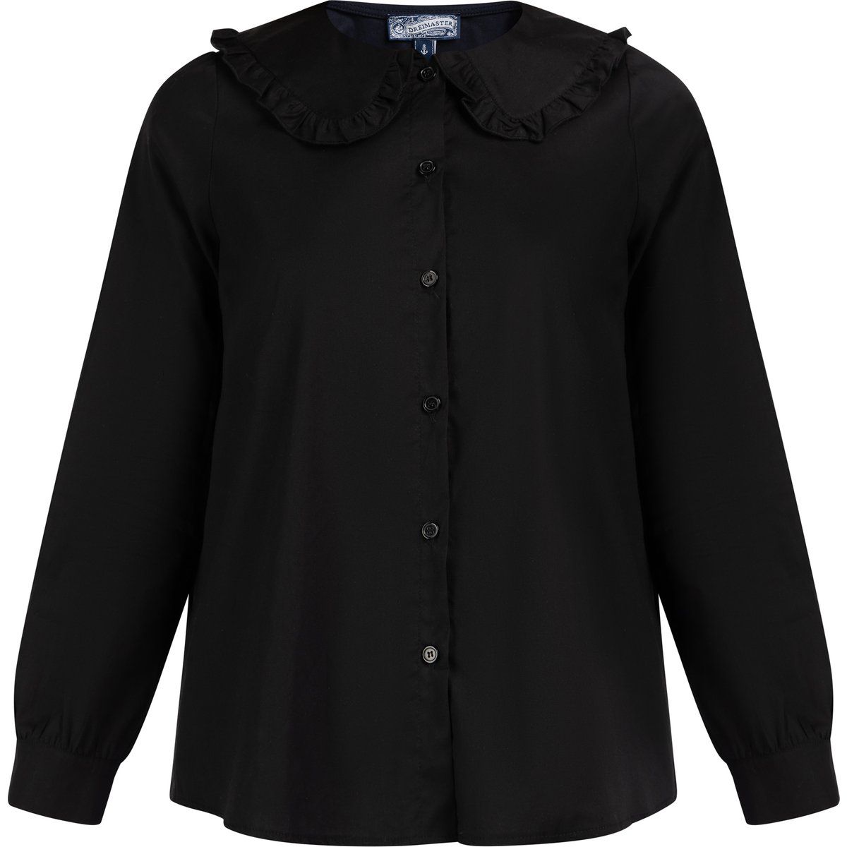 Bluse mit Rüschen-Bubikragen