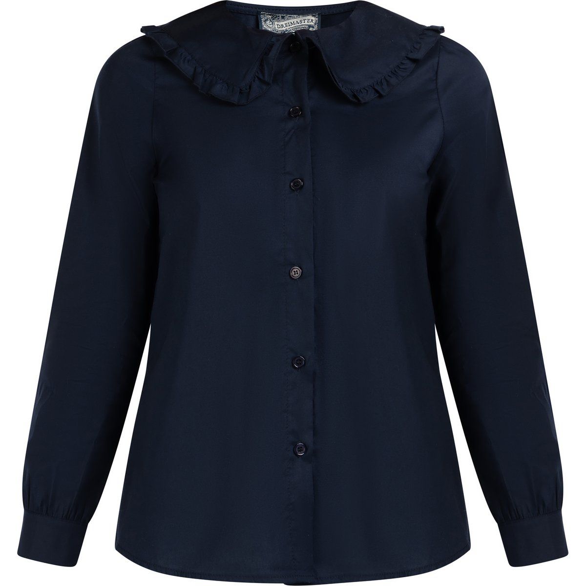 Bluse mit Rüschen-Bubikragen