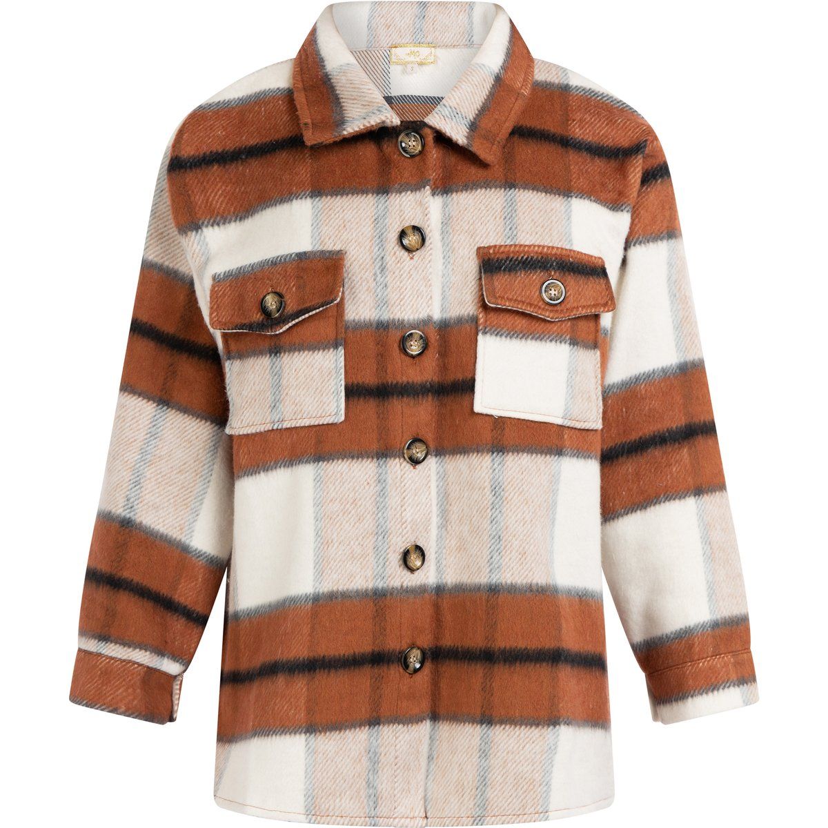 Karierte Flanell-Hemdjacke aus Baumwolle