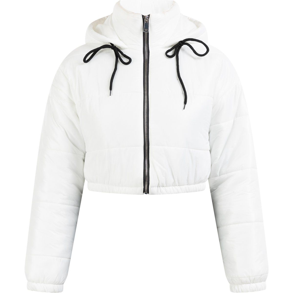 Kurze Steppjacke mit Kapuze