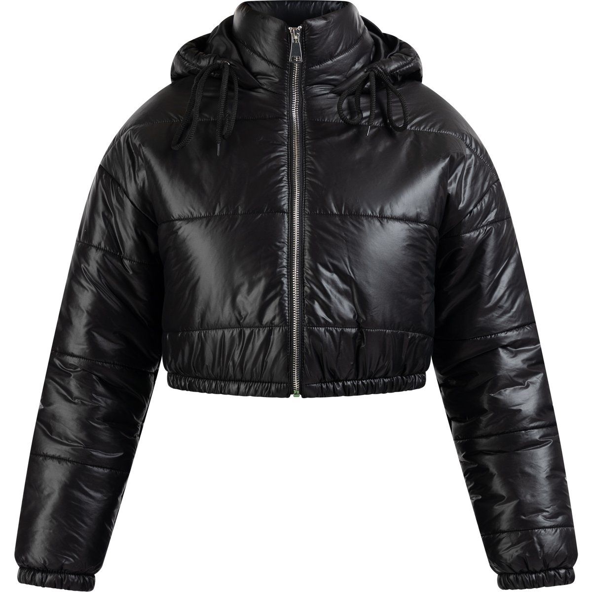 Wattierte Kurzjacke mit Kapuze