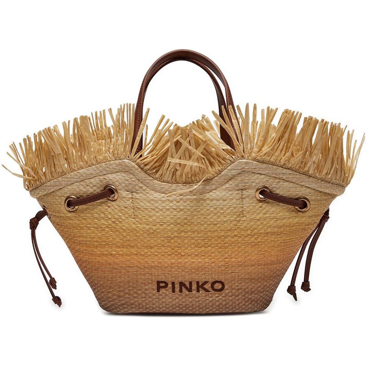Geflochtene Shopper-Tasche mit Fransen