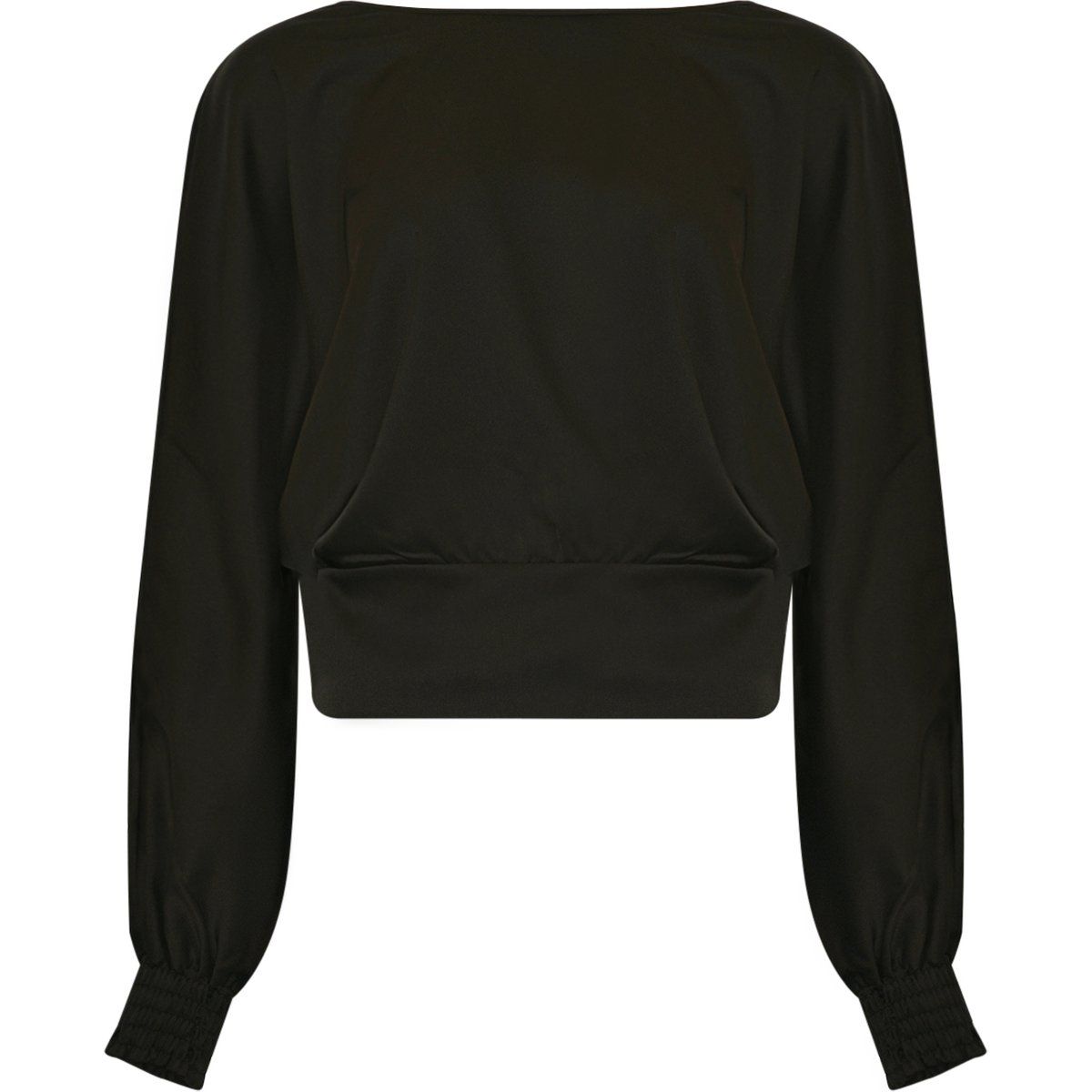 Elegante Rückenfreie Bluse mit Knotendetail