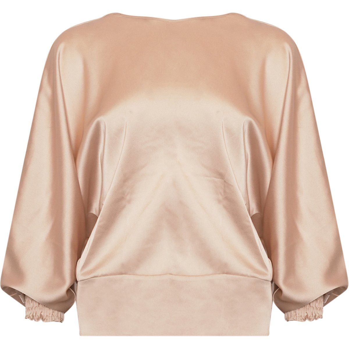 Elegante Satinbluse mit Rückenknoten