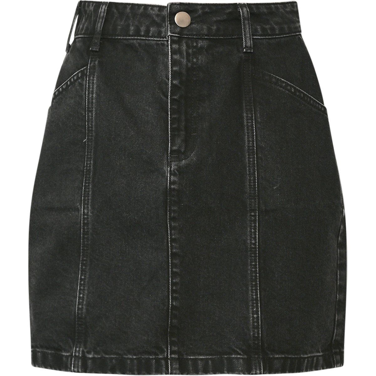 Kurzer Jeansrock mit hoher Taille