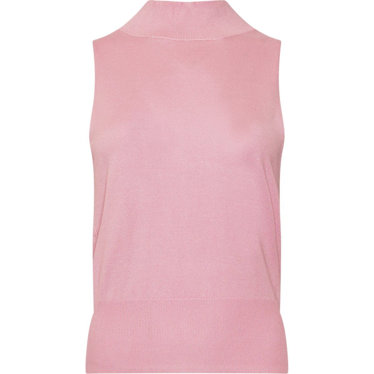 Ärmelloses Stricktop mit Stehkragen