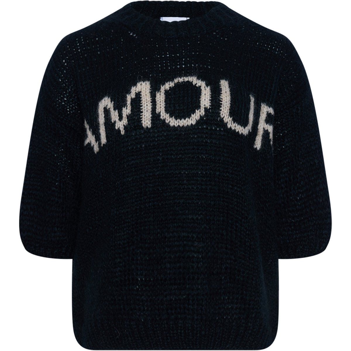 Strickpullover mit Amour-Schriftzug