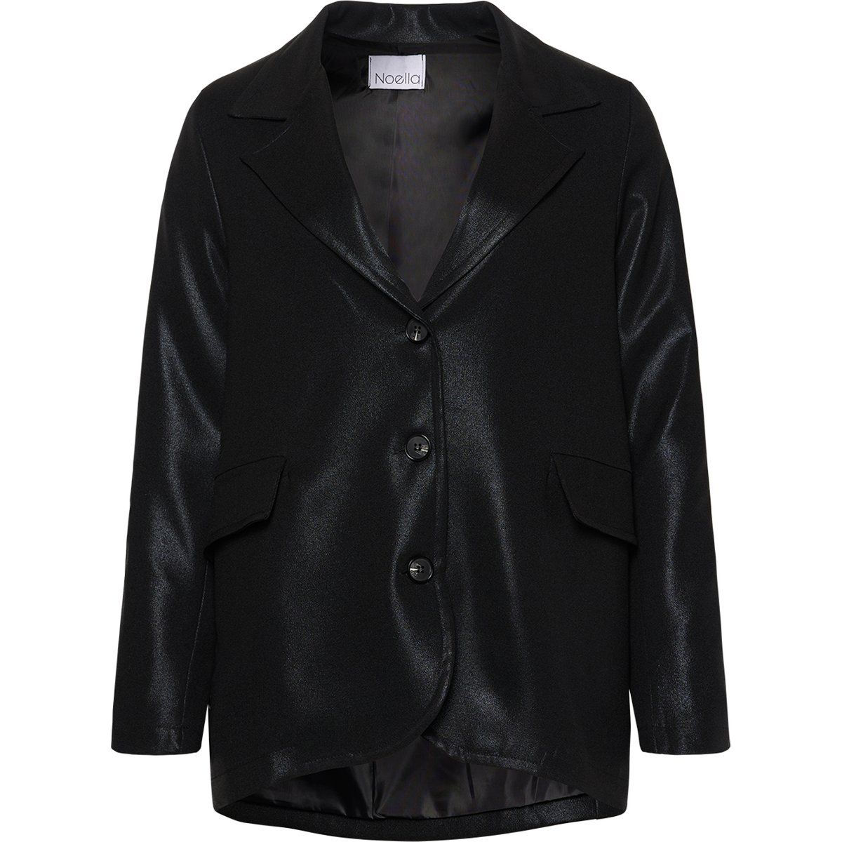 Glänzender Einreihiger Blazer mit Beschichtung