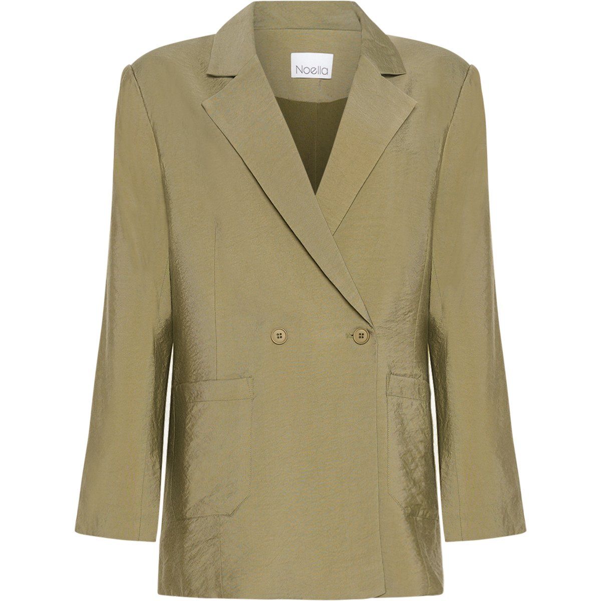 Oversize Zweireihiger Metallic-Blazer