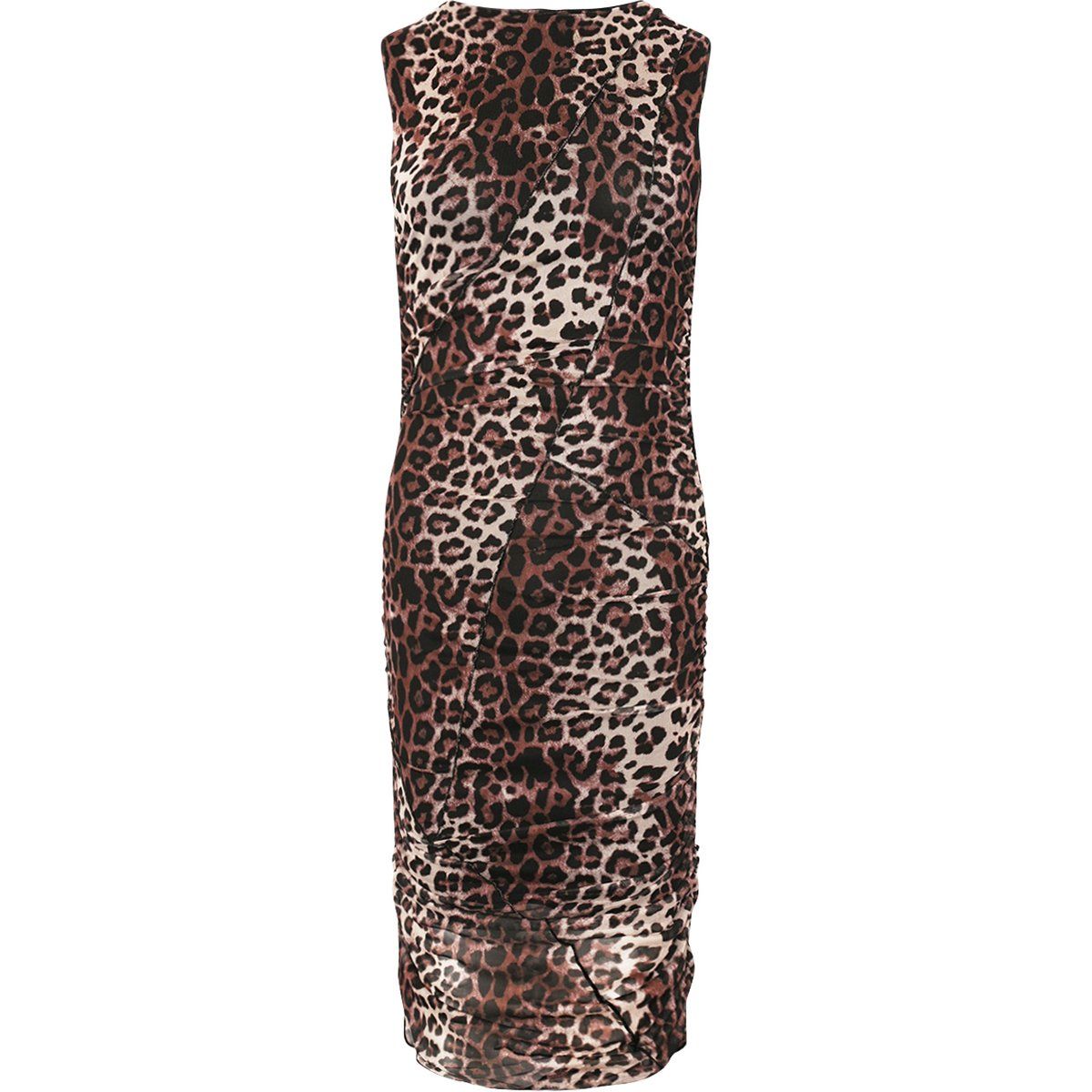 Ärmelloses Midikleid mit Leopardenmuster