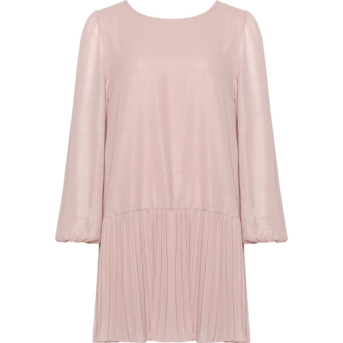 Schimmerndes Minikleid mit Plissee