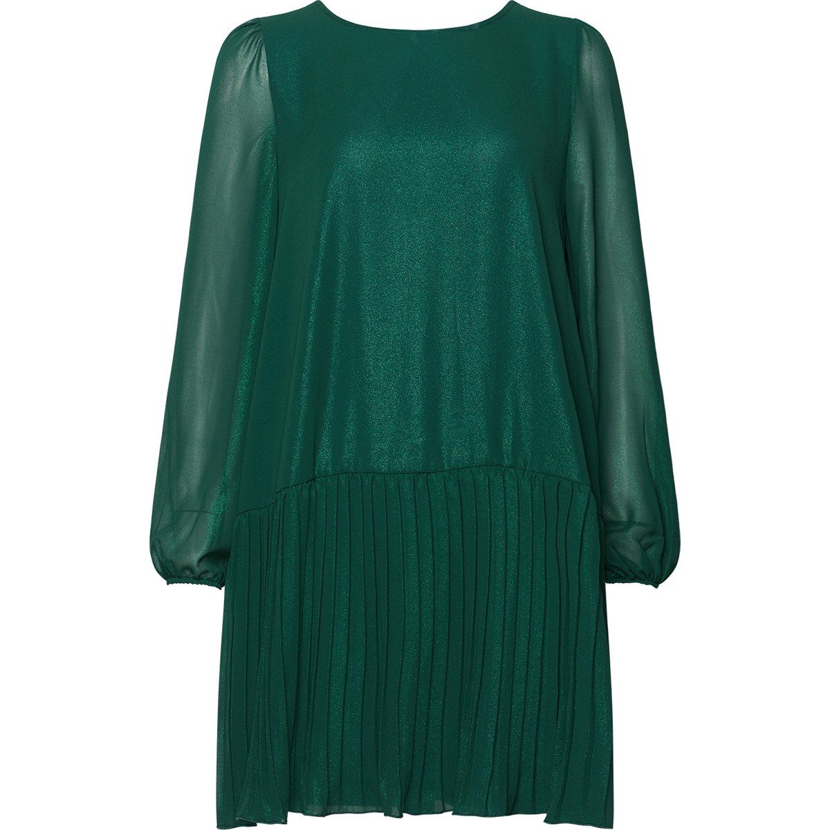 Schimmerndes Lurex-Minikleid mit Plissee
