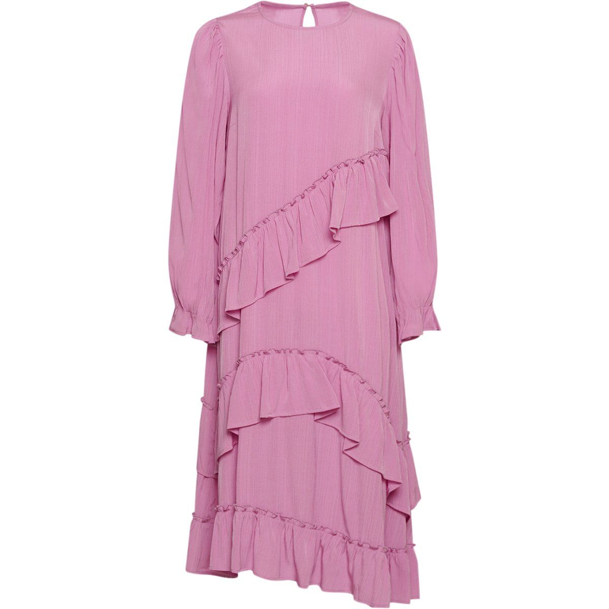 Fließendes Maxikleid mit Rüschenstufen