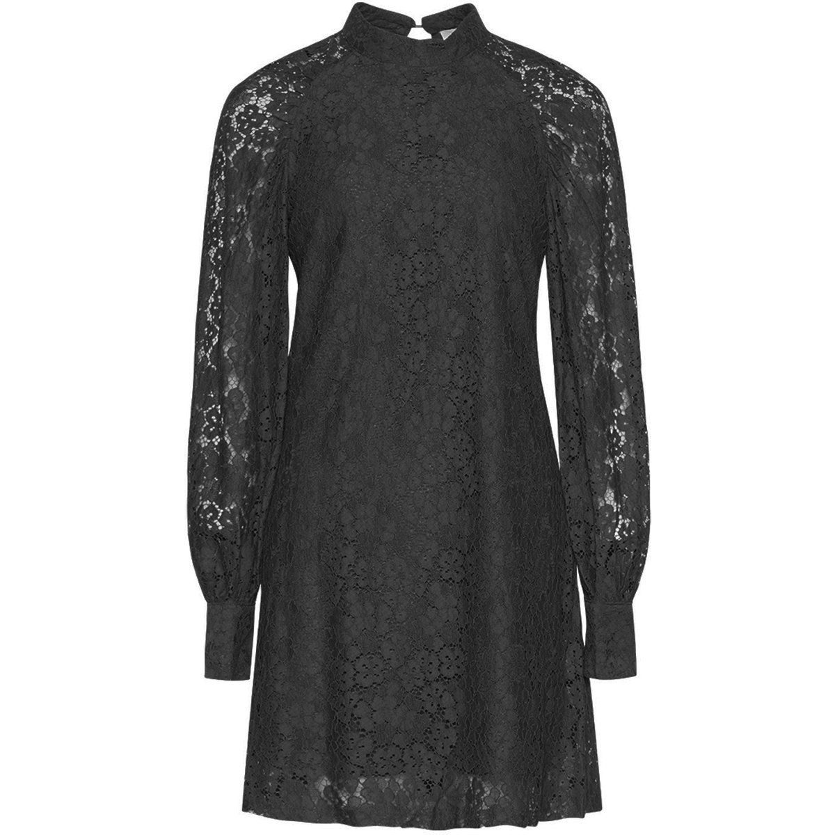 Hochgeschlossenes Minikleid aus Blumenspitze