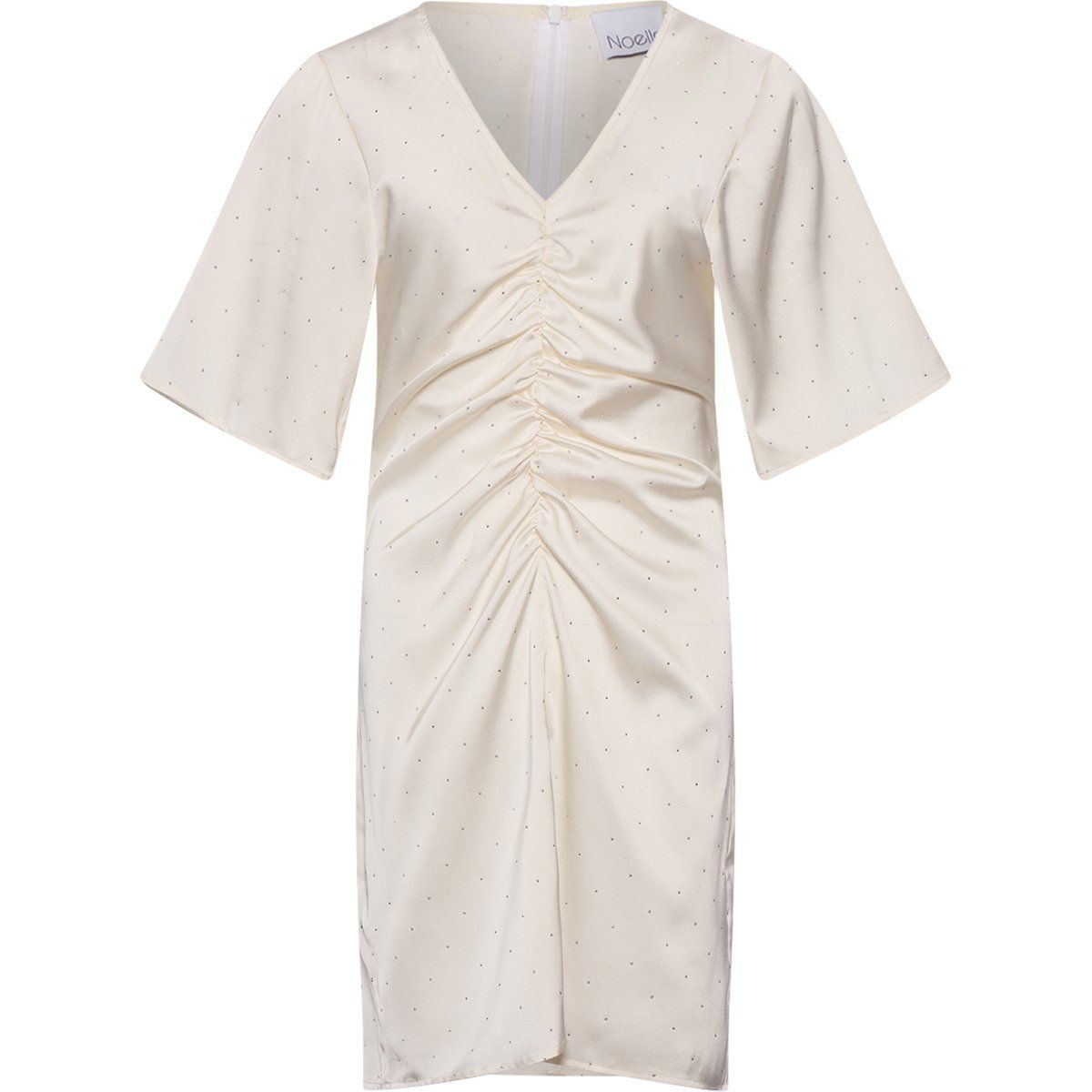 Minikleid mit Raffung und Satinglanz