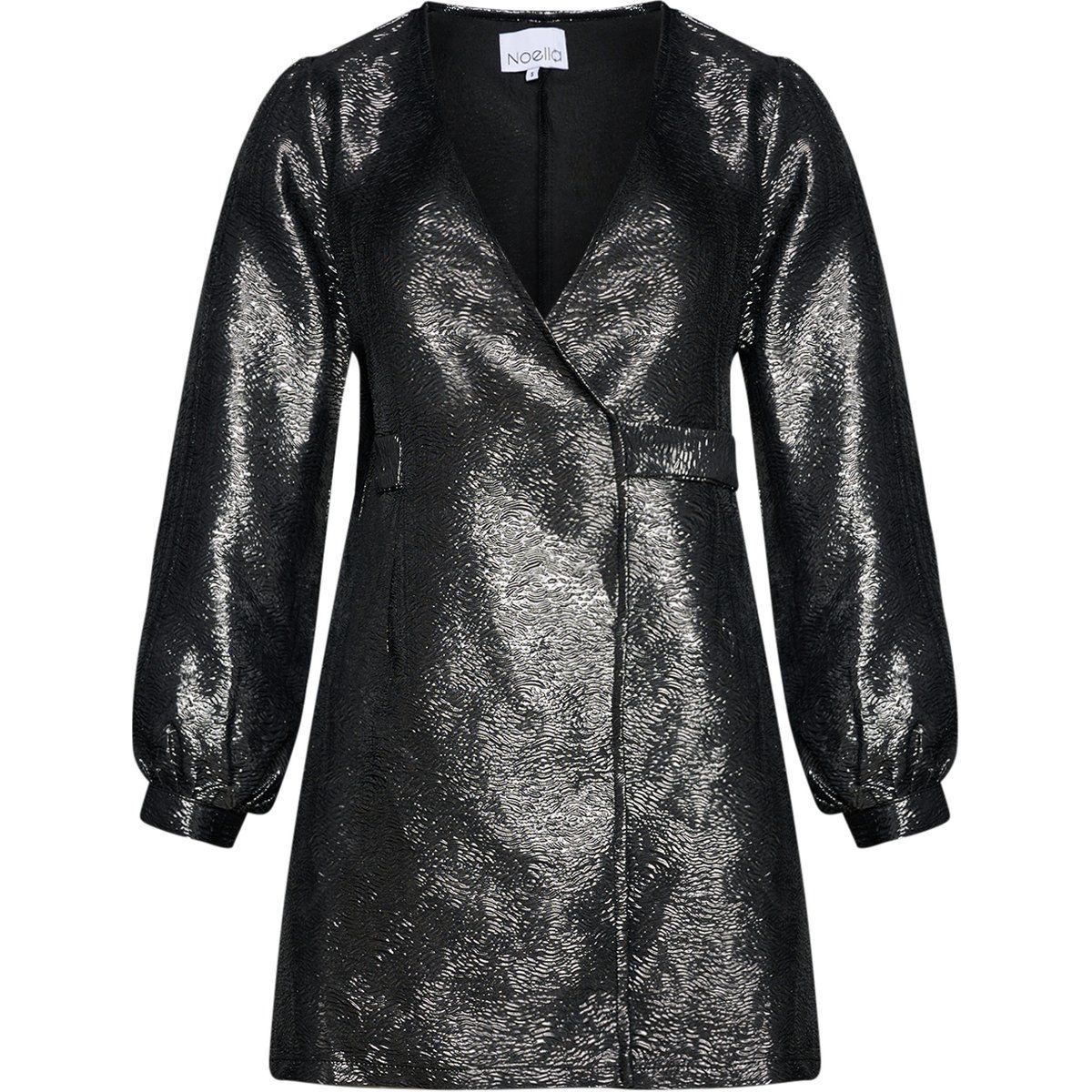 Wickelkleid in Metallic-Optik
