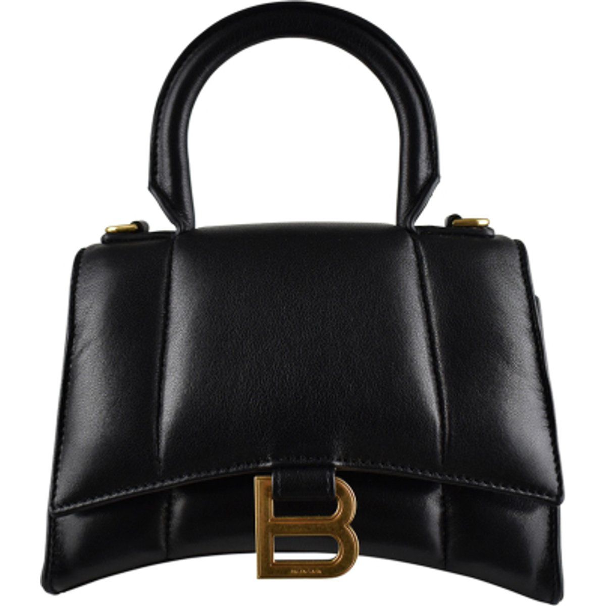 Gesteppte Hourglass Henkeltasche aus Leder