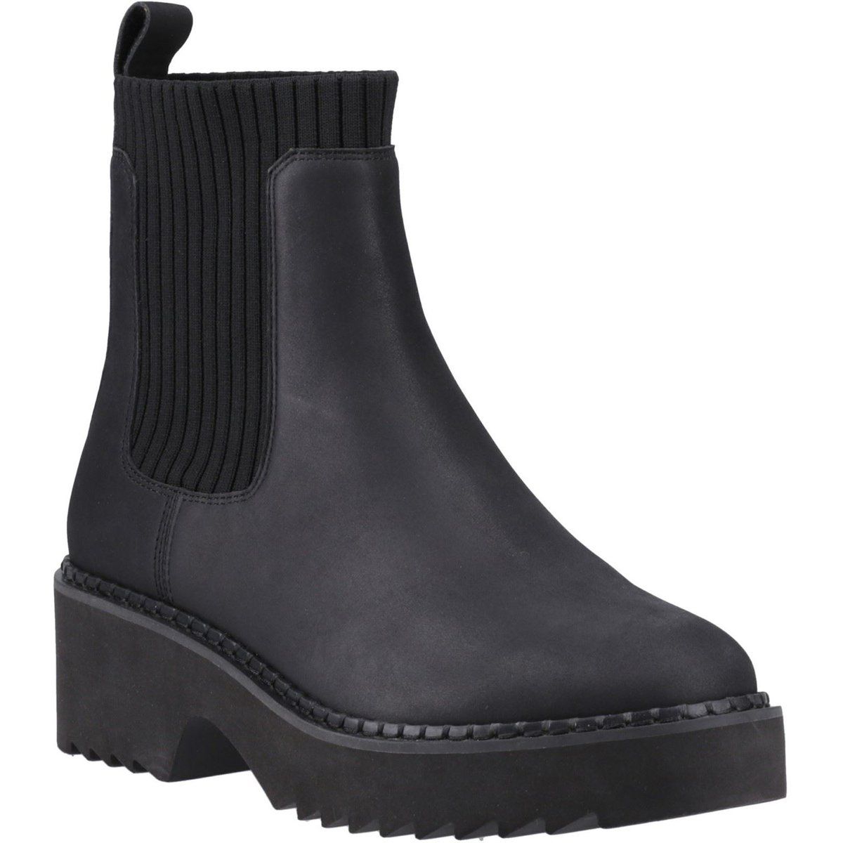 Leder Plateau Chelsea Stiefeletten
