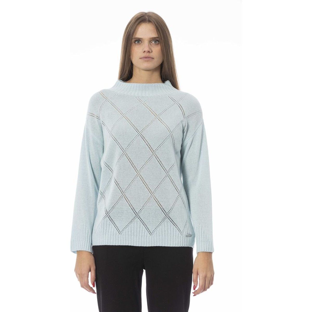 Strickpullover mit Rauten-Lochmuster