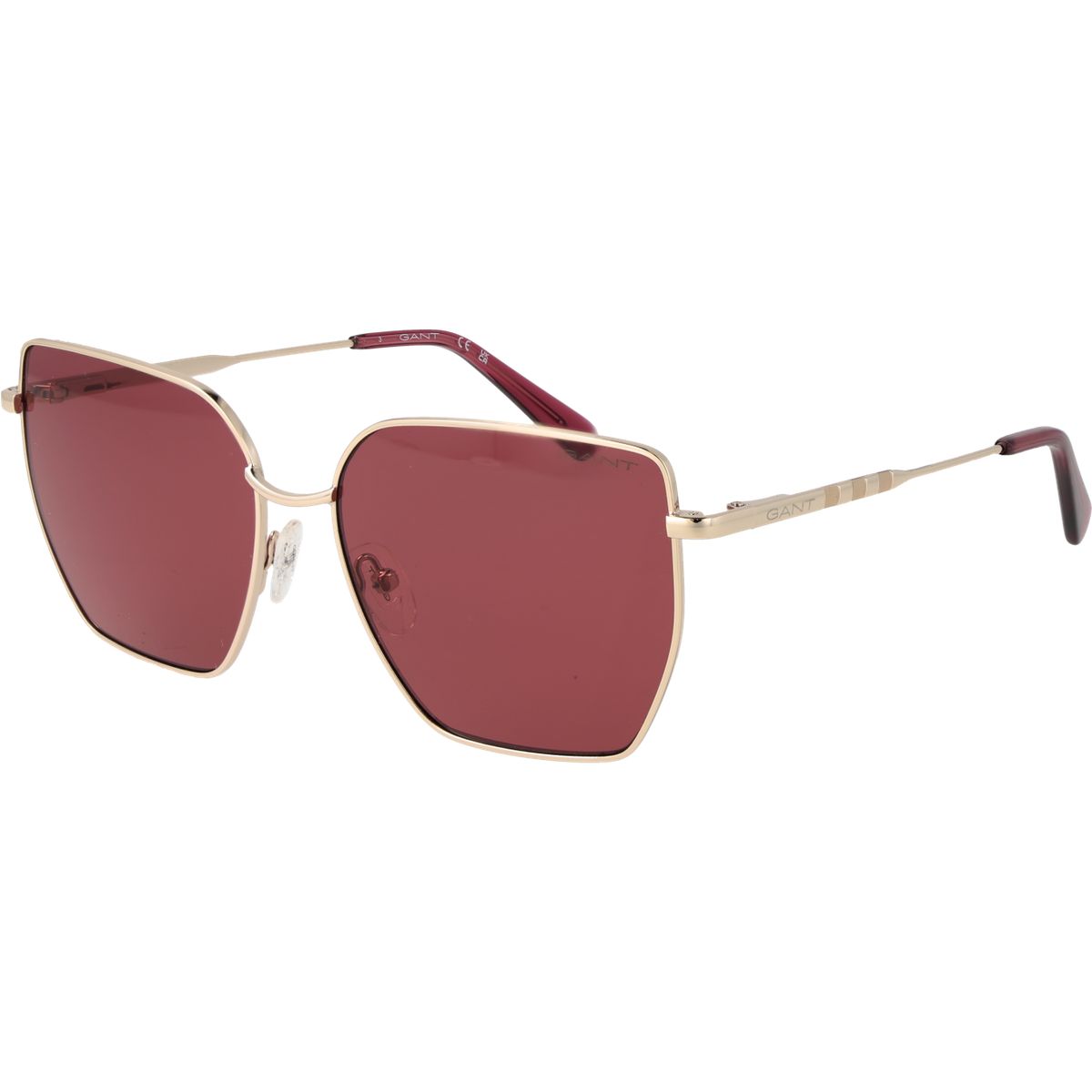 Elegante Eckige Oversize Metall-Sonnenbrille