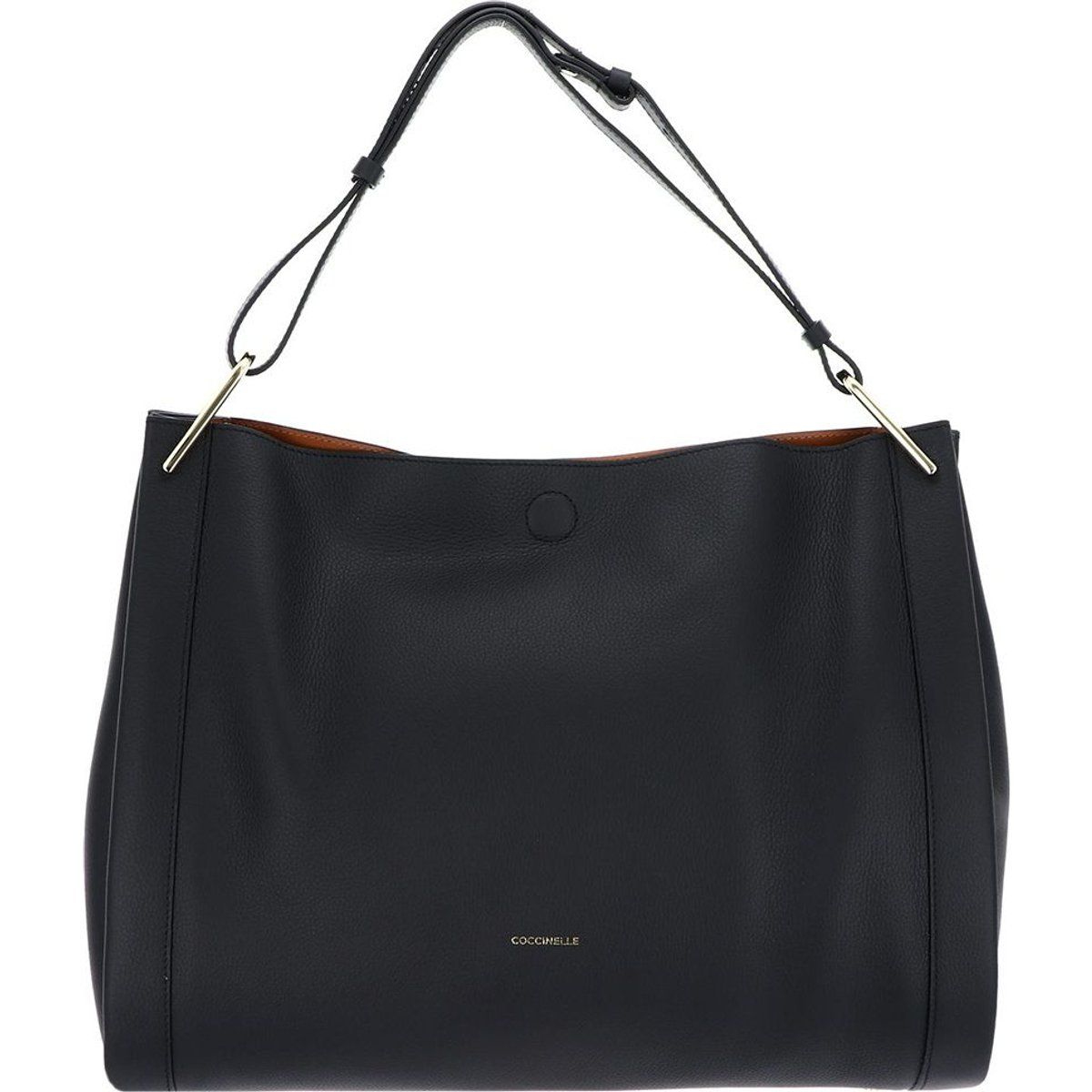 Minimalistischer Leder-Shopper mit skulpturalen Griffen