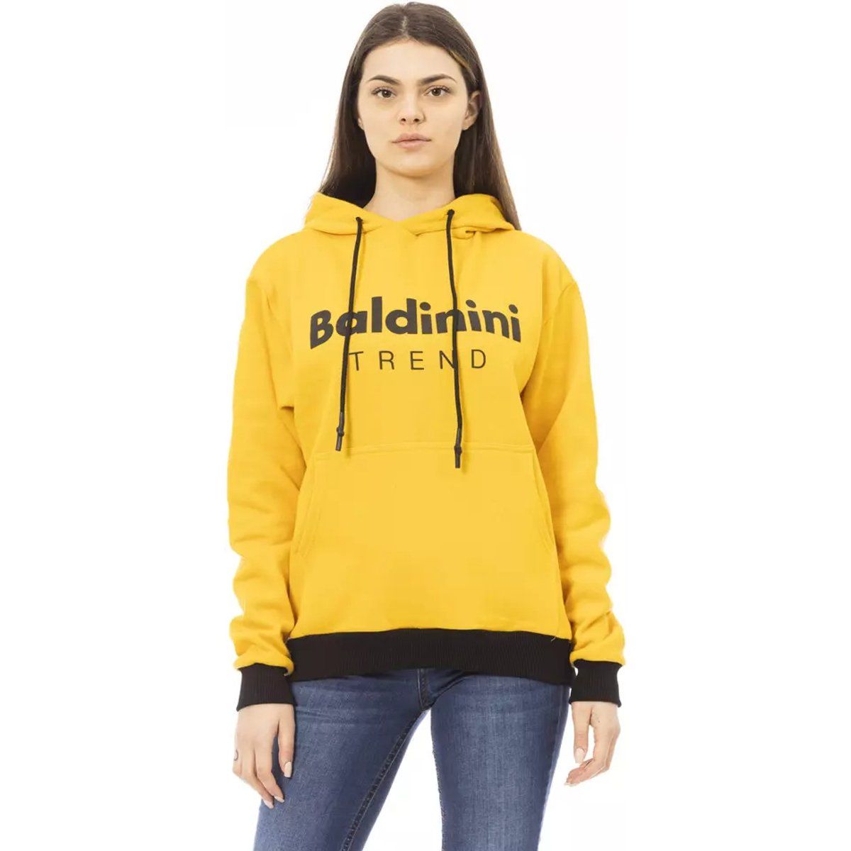 Hoodie mit Logoprint und Kontrastsaum