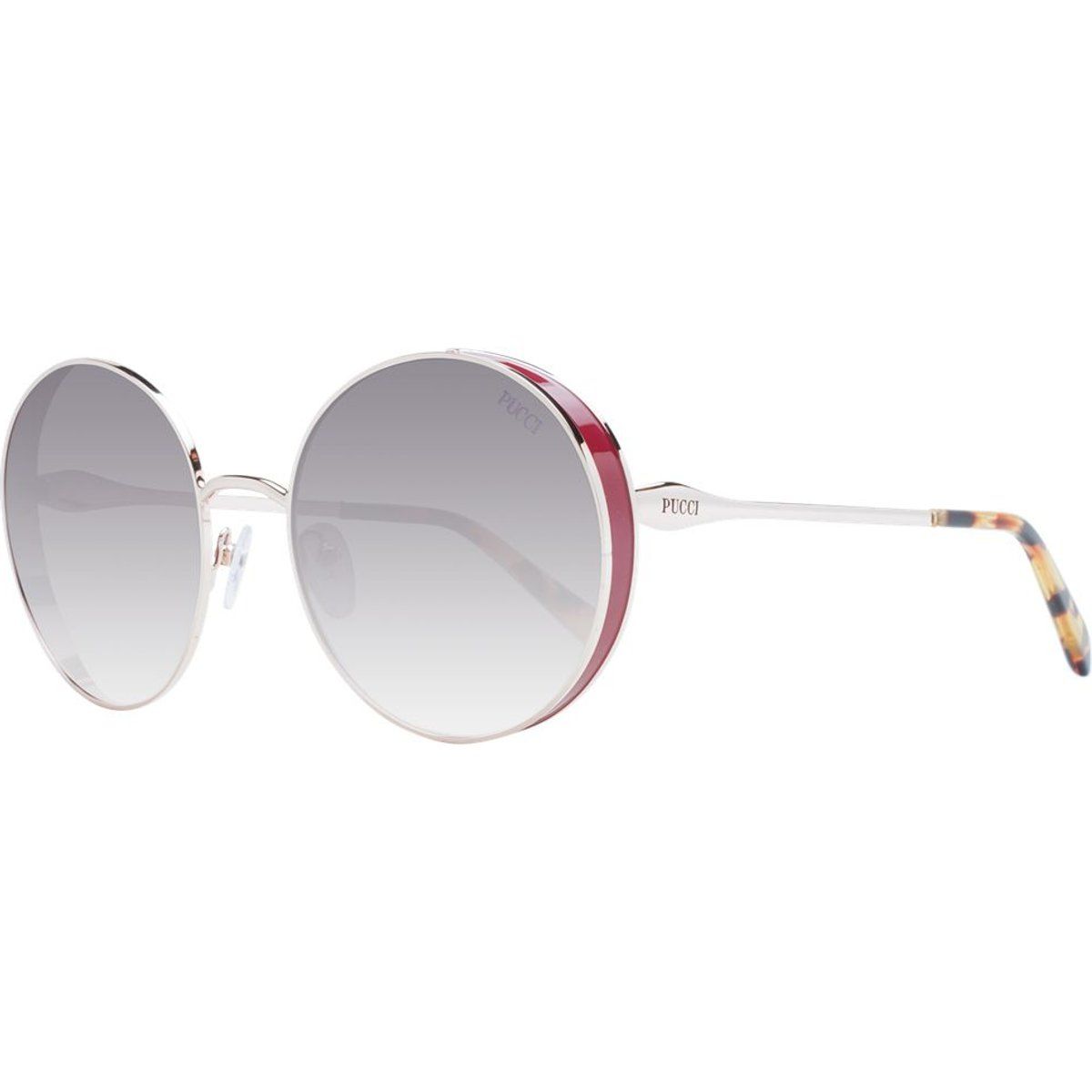 Übergroße runde Sonnenbrille mit Kontrastrand