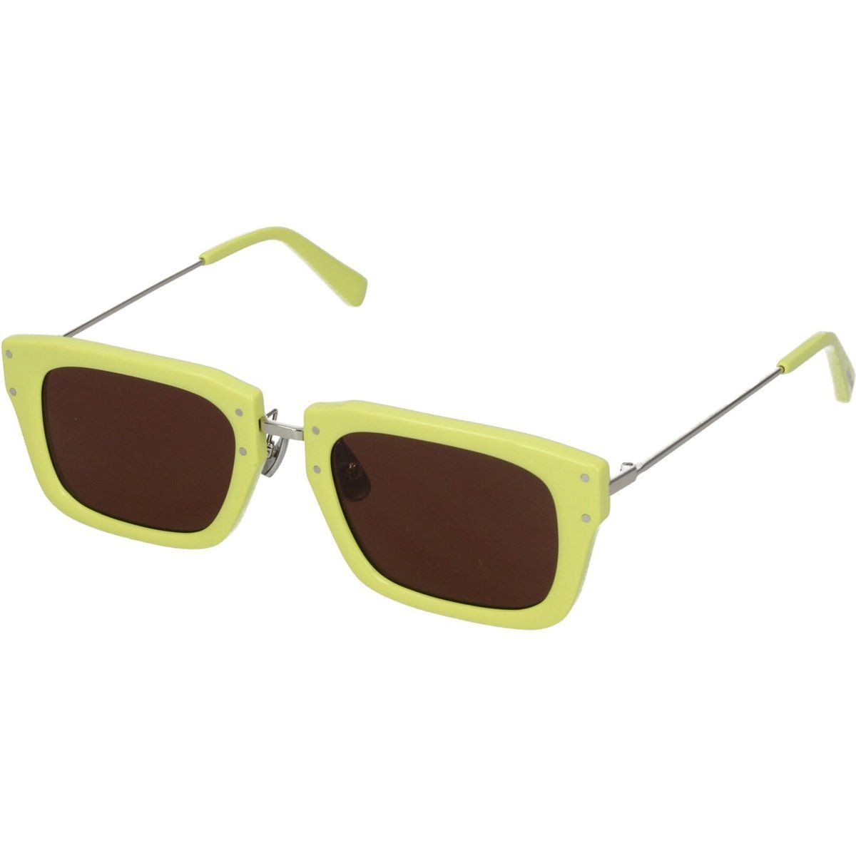 Moderne rechteckige Sonnenbrille mit Nieten