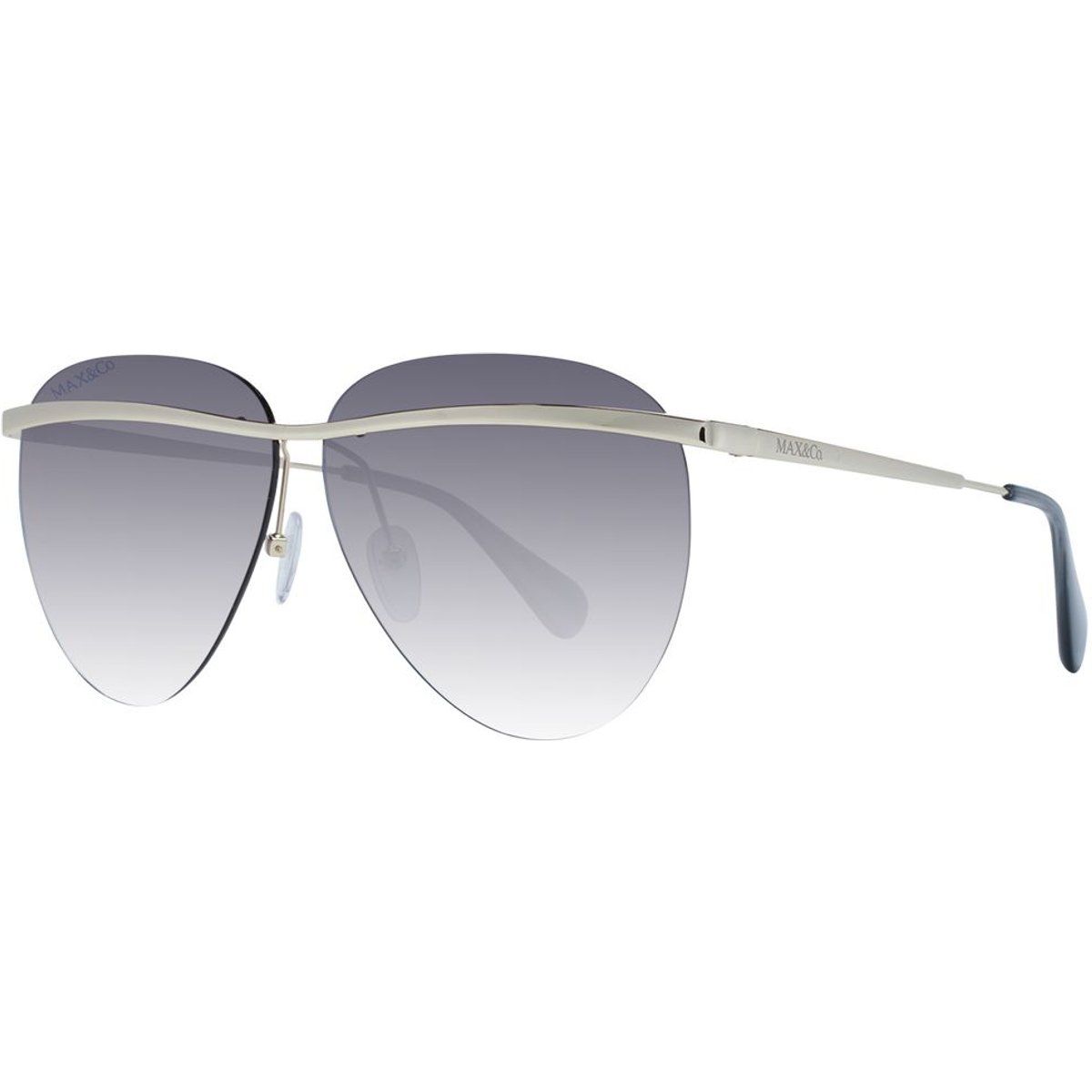 Übergroße randlose Aviator-Sonnenbrille