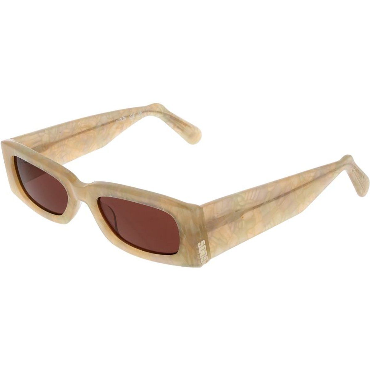 Eckige Sonnenbrille in Marmoroptik