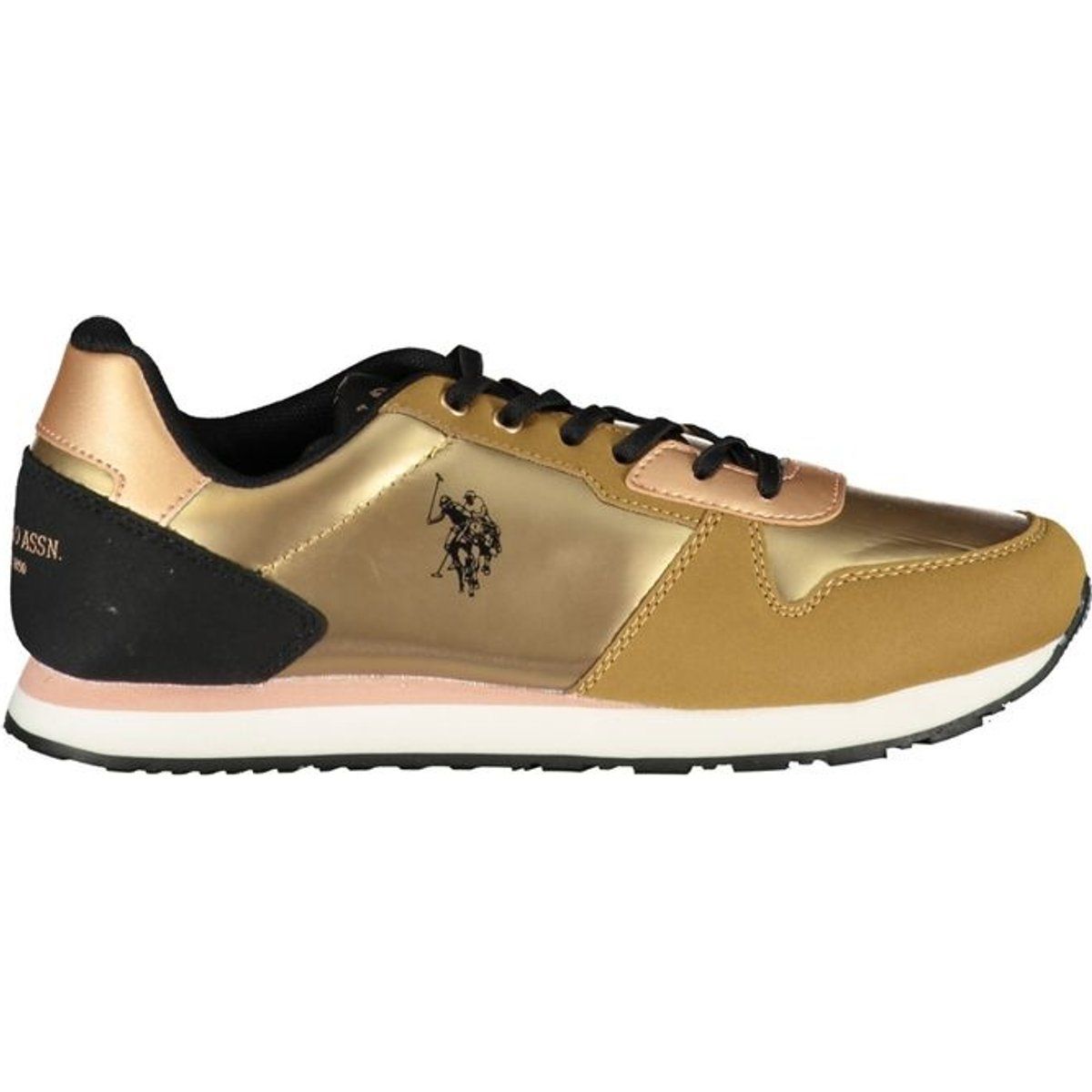 Metallische Low-Top Schnürsneaker