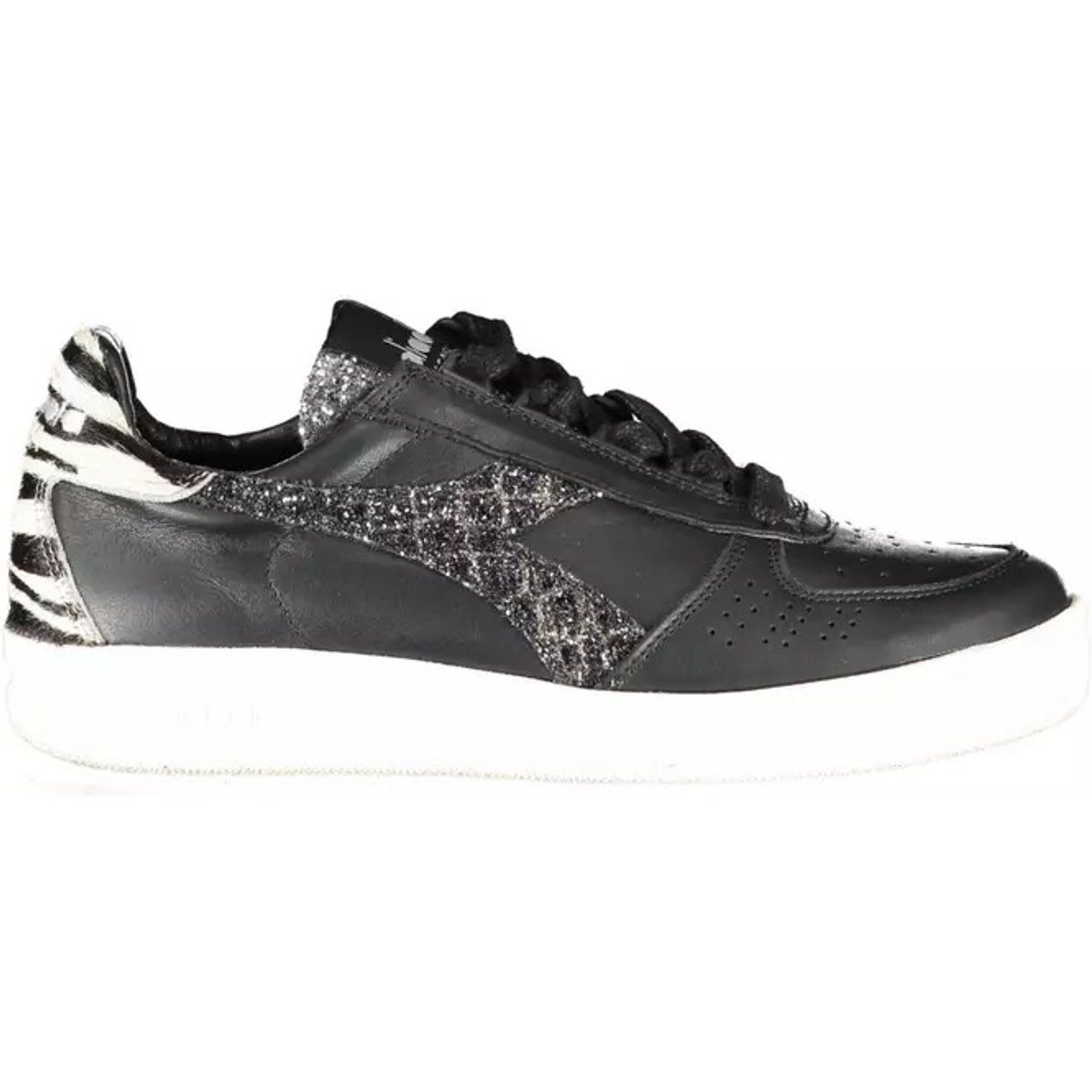 Glitzer-Sneaker mit Zebra-Muster