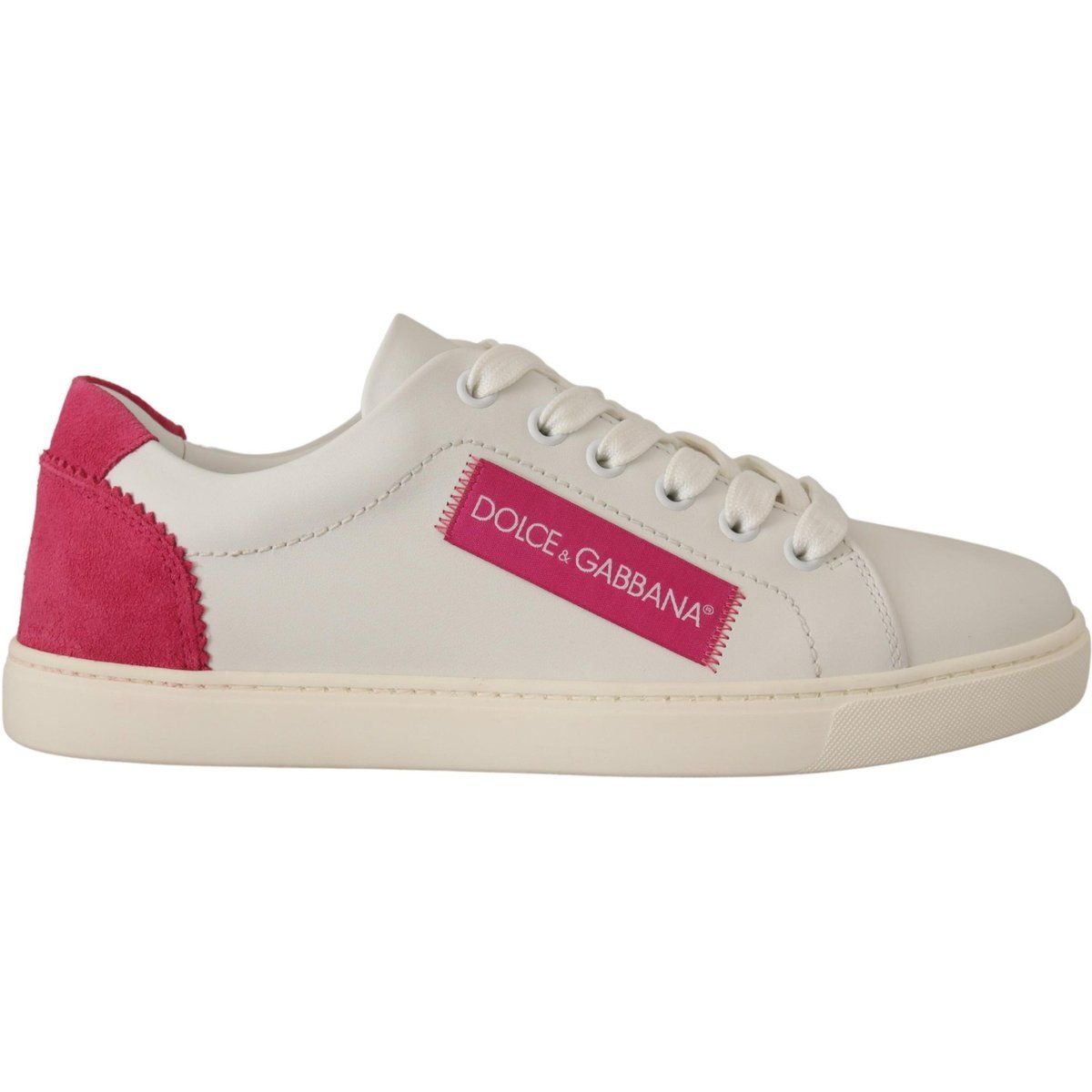 Low-Top Leder-Sneaker mit Kontrast-Ferse