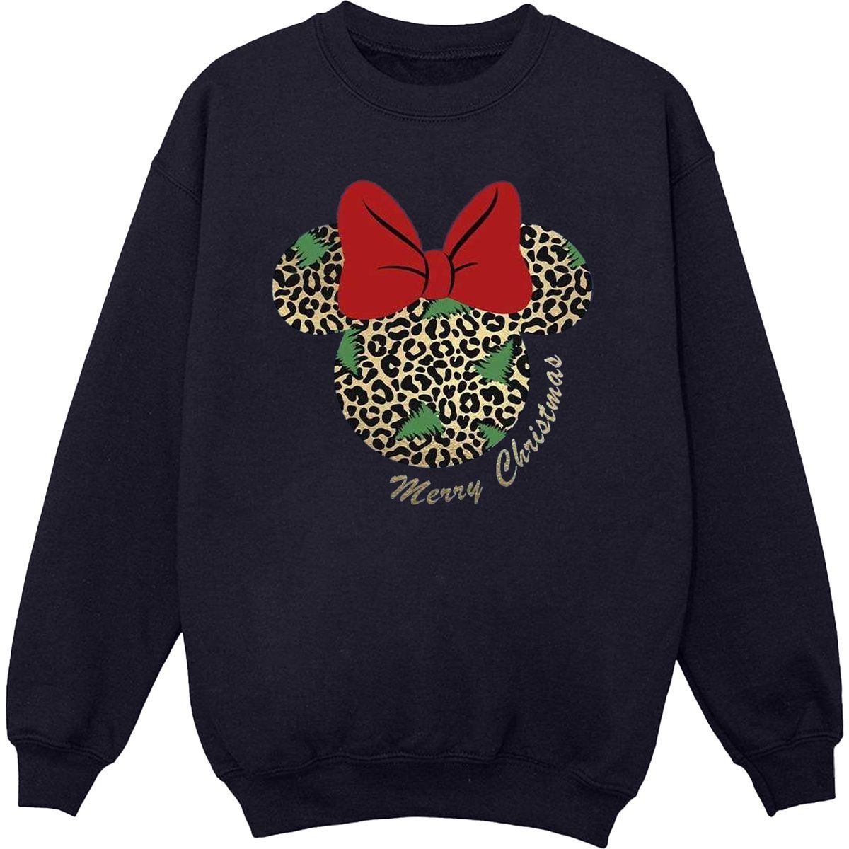 Festliches Sweatshirt mit Leoparden-Grafik