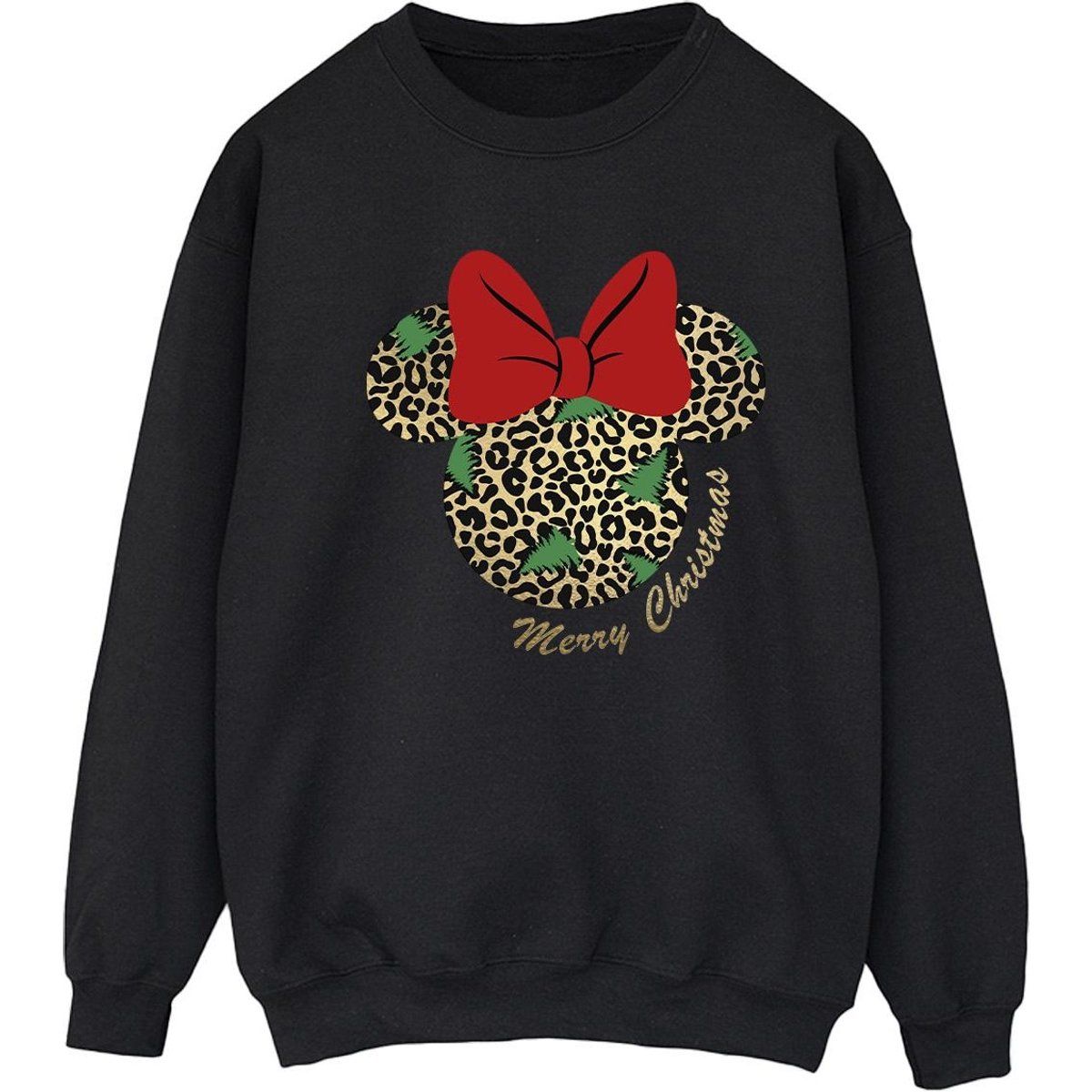 Minnie Maus Weihnachts-Leoparden-Sweatshirt