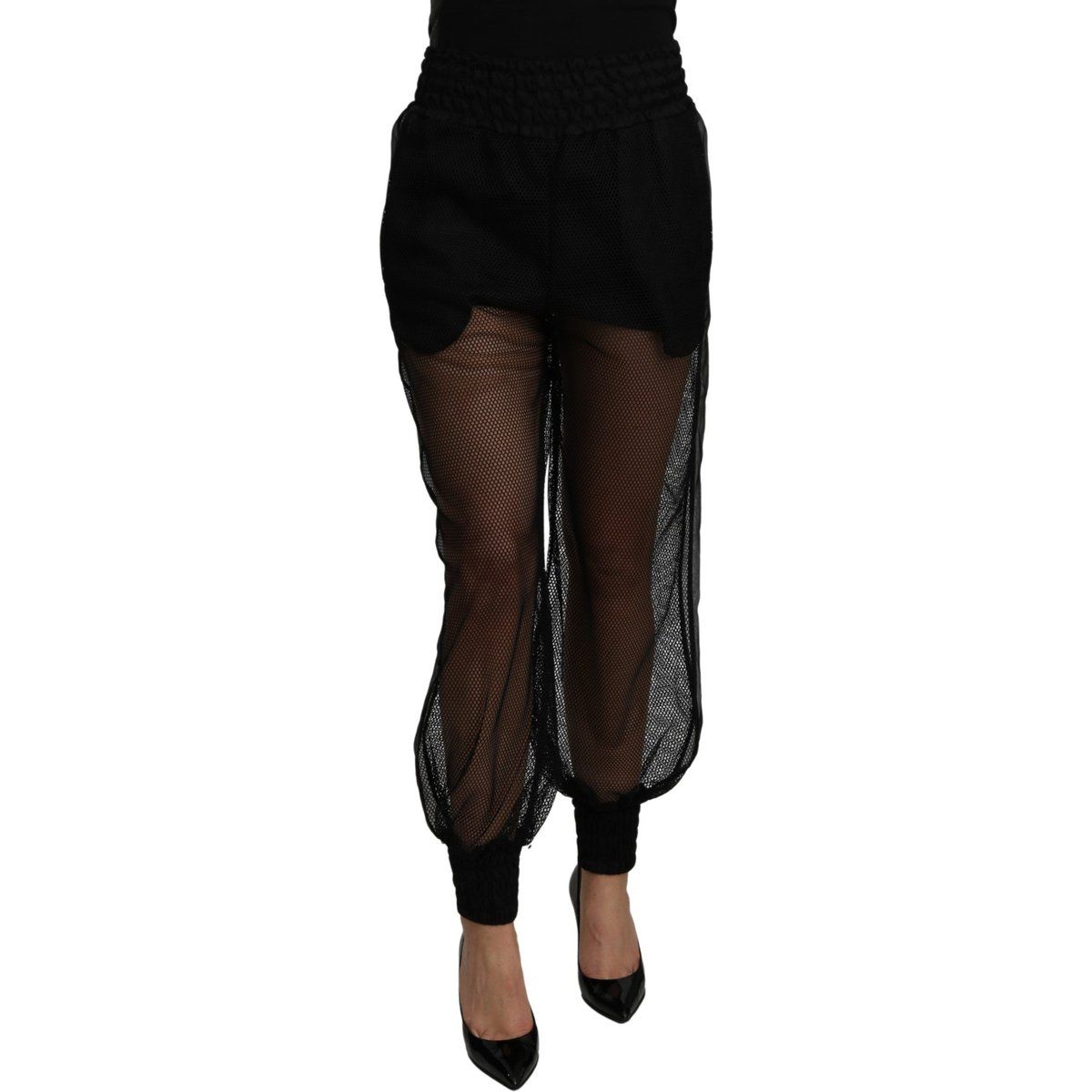 Transparente Mesh-Einsatz Jogginghose