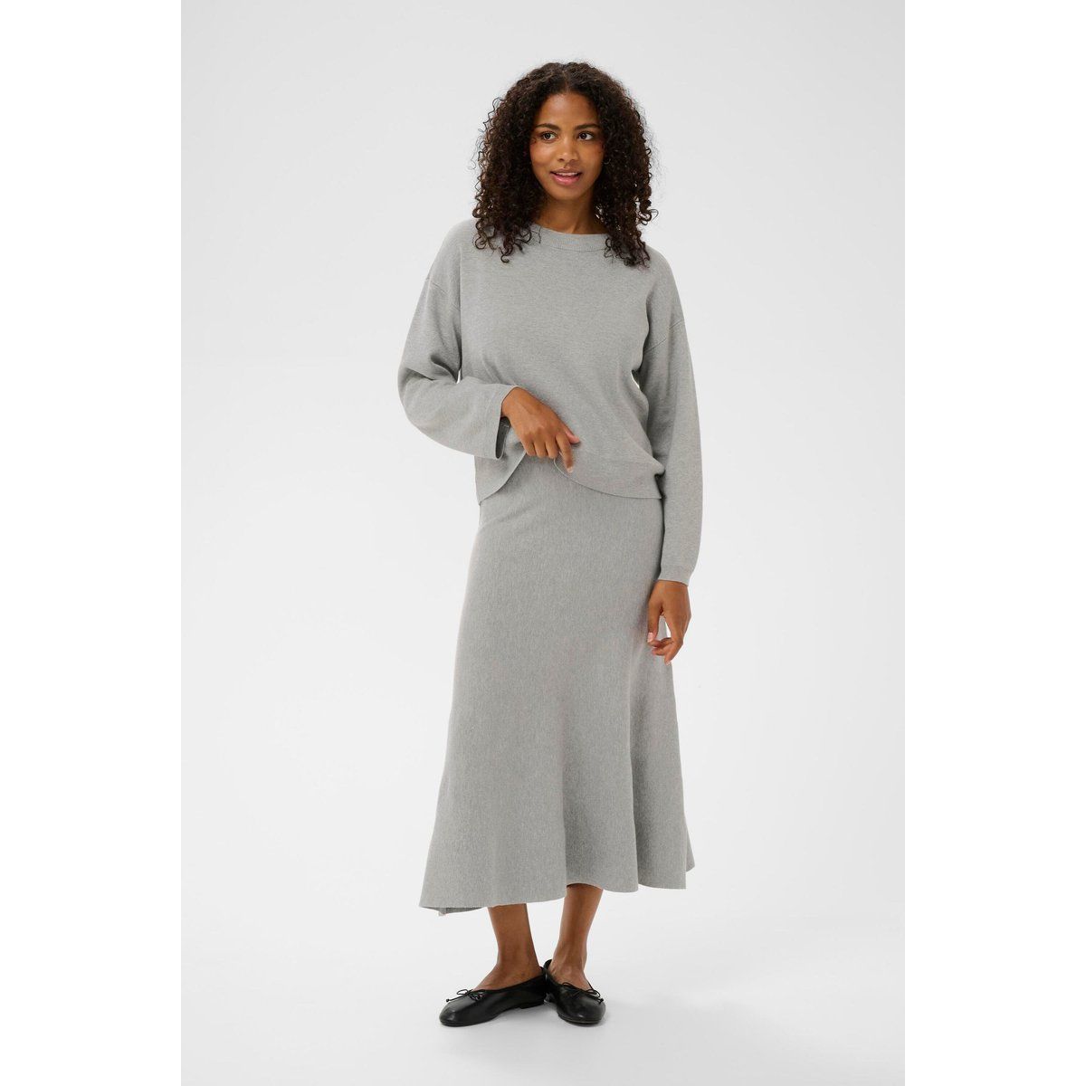 Relaxter Strickpullover mit rundem Ausschnitt