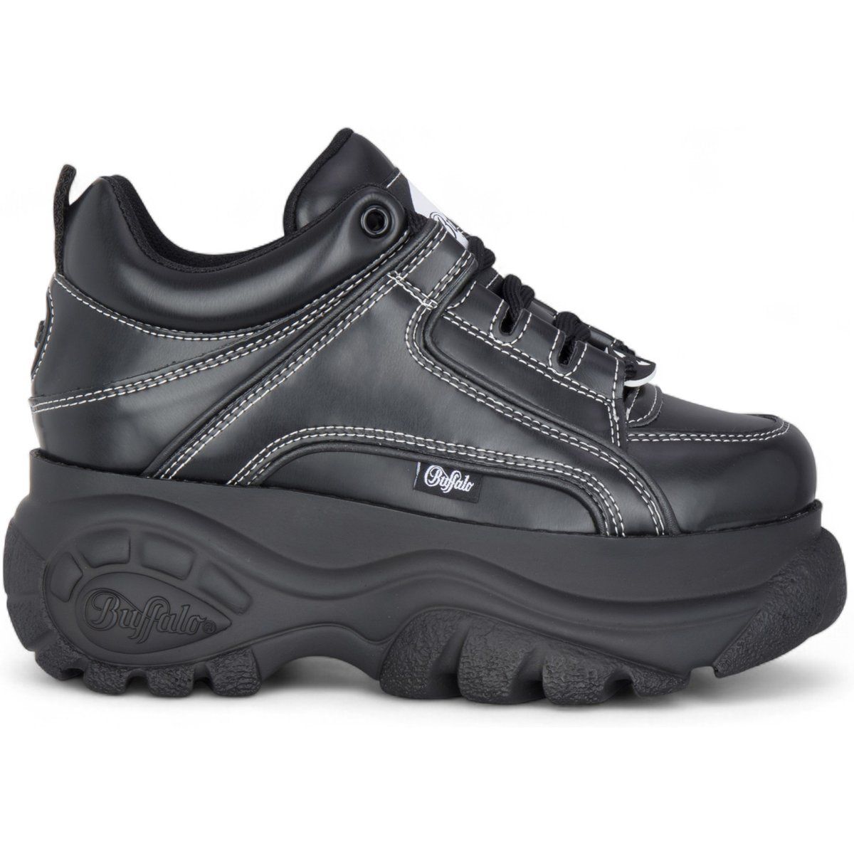 Chunky Plateau-Sneaker aus veganem Leder