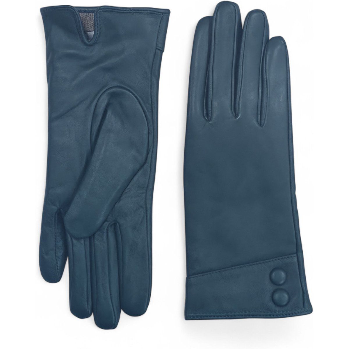 Leder-Autofahrerhandschuhe mit Knopf-Detail
