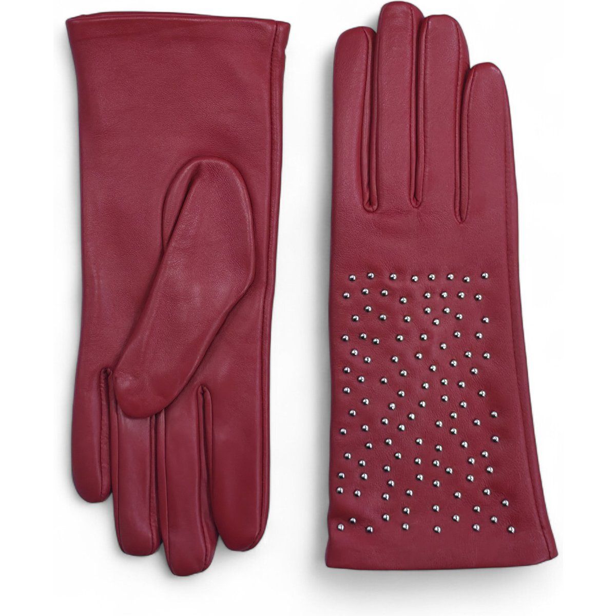 Lederhandschuhe mit Nietenbesatz