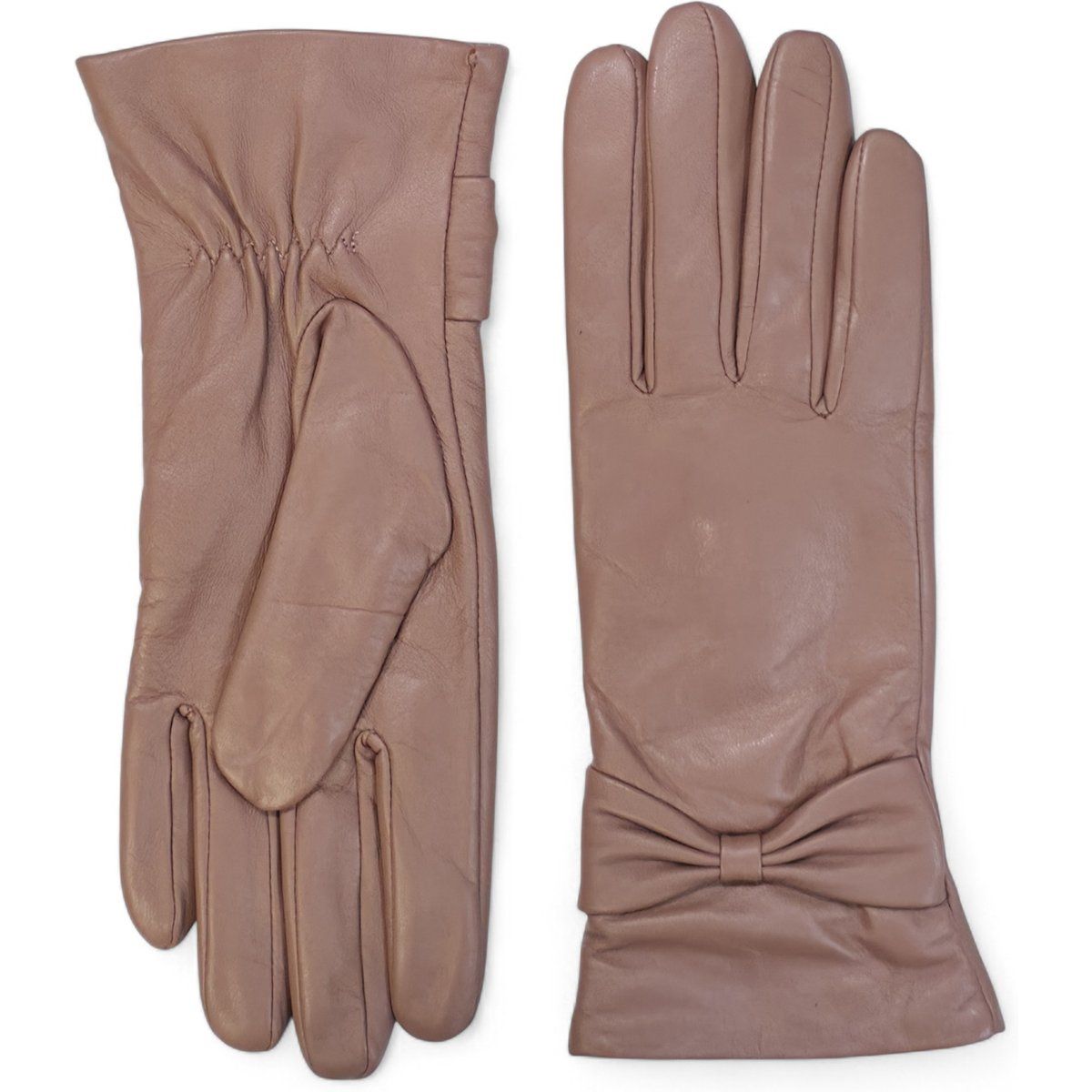 Leder-Fahrhandschuhe mit Schleifendetail