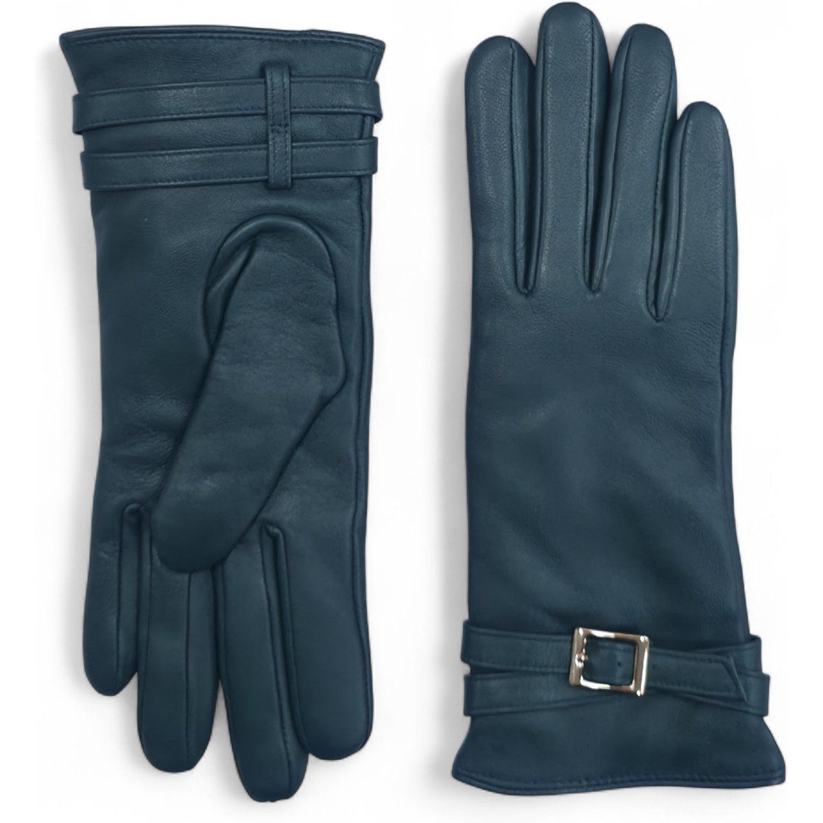 Leder-Fahrhandschuhe mit Schnalle
