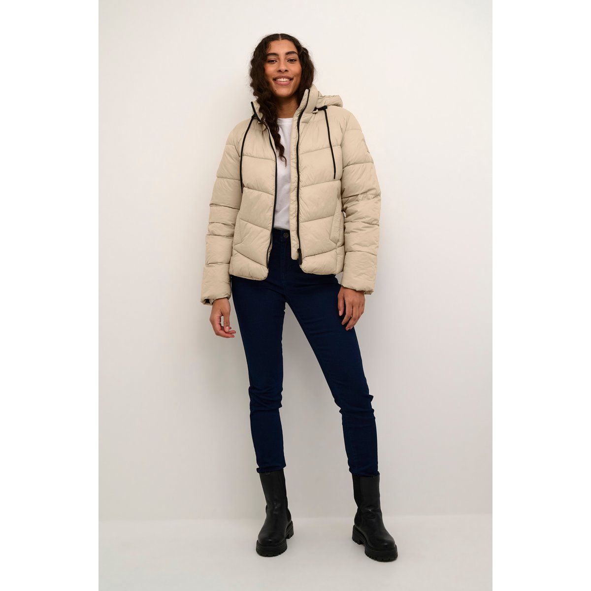 Gesteppte Pufferjacke mit Kapuze