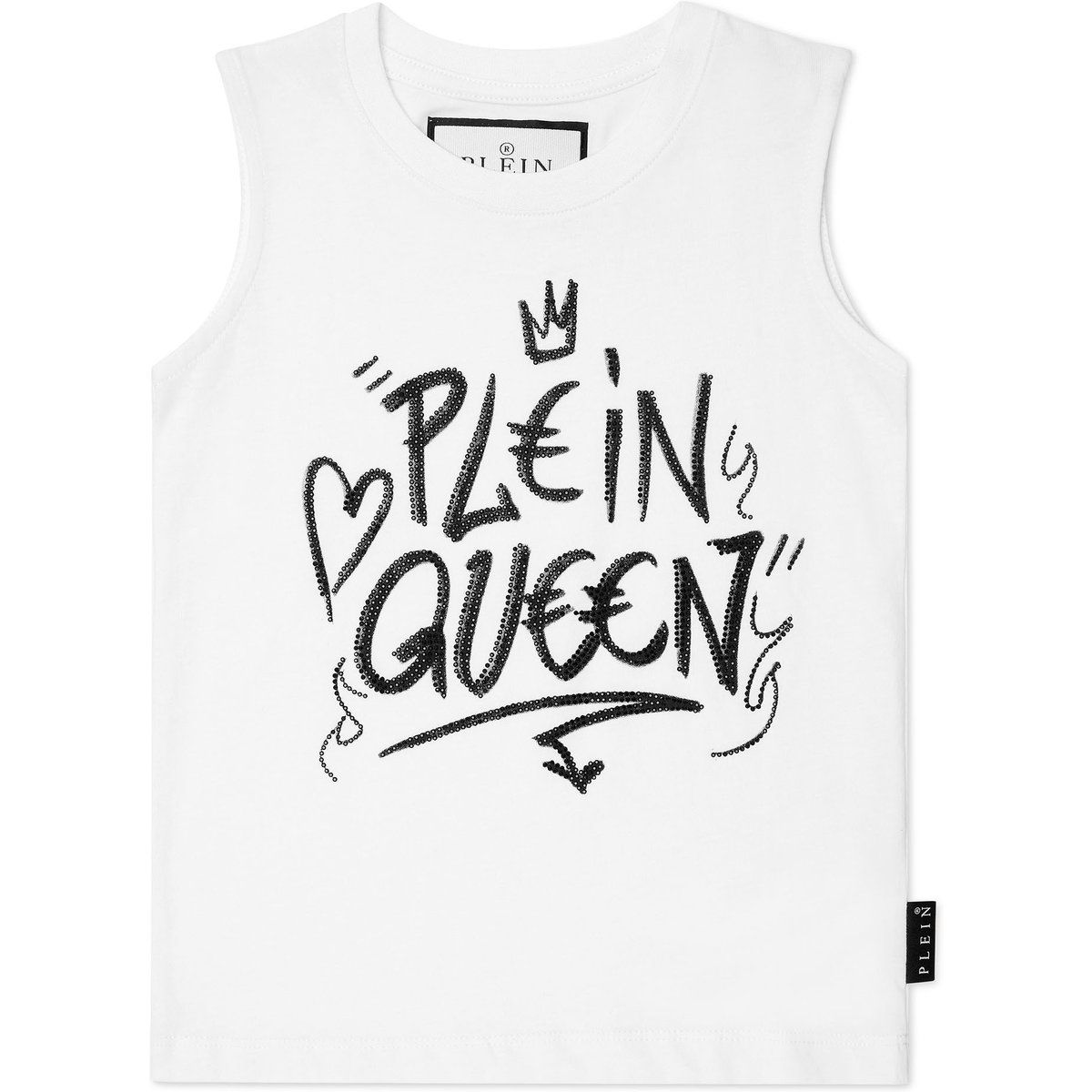 Tanktop mit Kristallen und Grafikprint