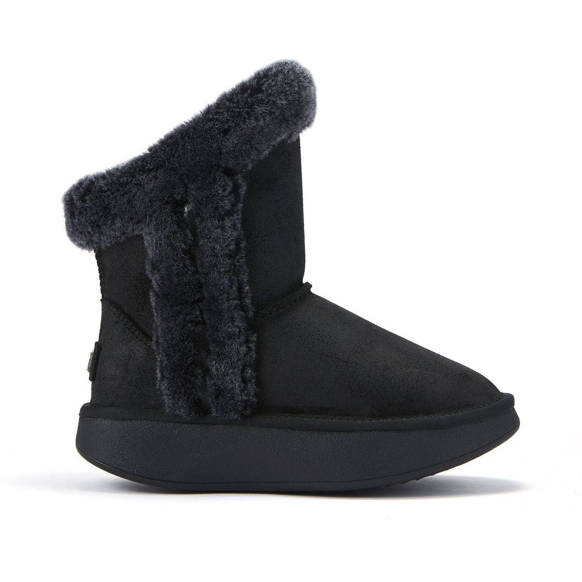 Wildleder-Stiefeletten mit Rocker-Sohle