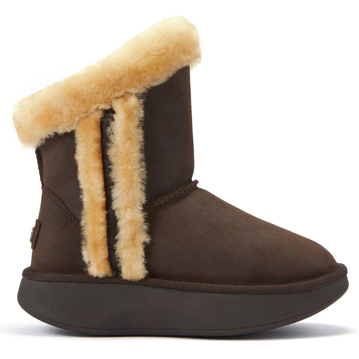 Lammfell-Stiefeletten mit Rocker-Sohle
