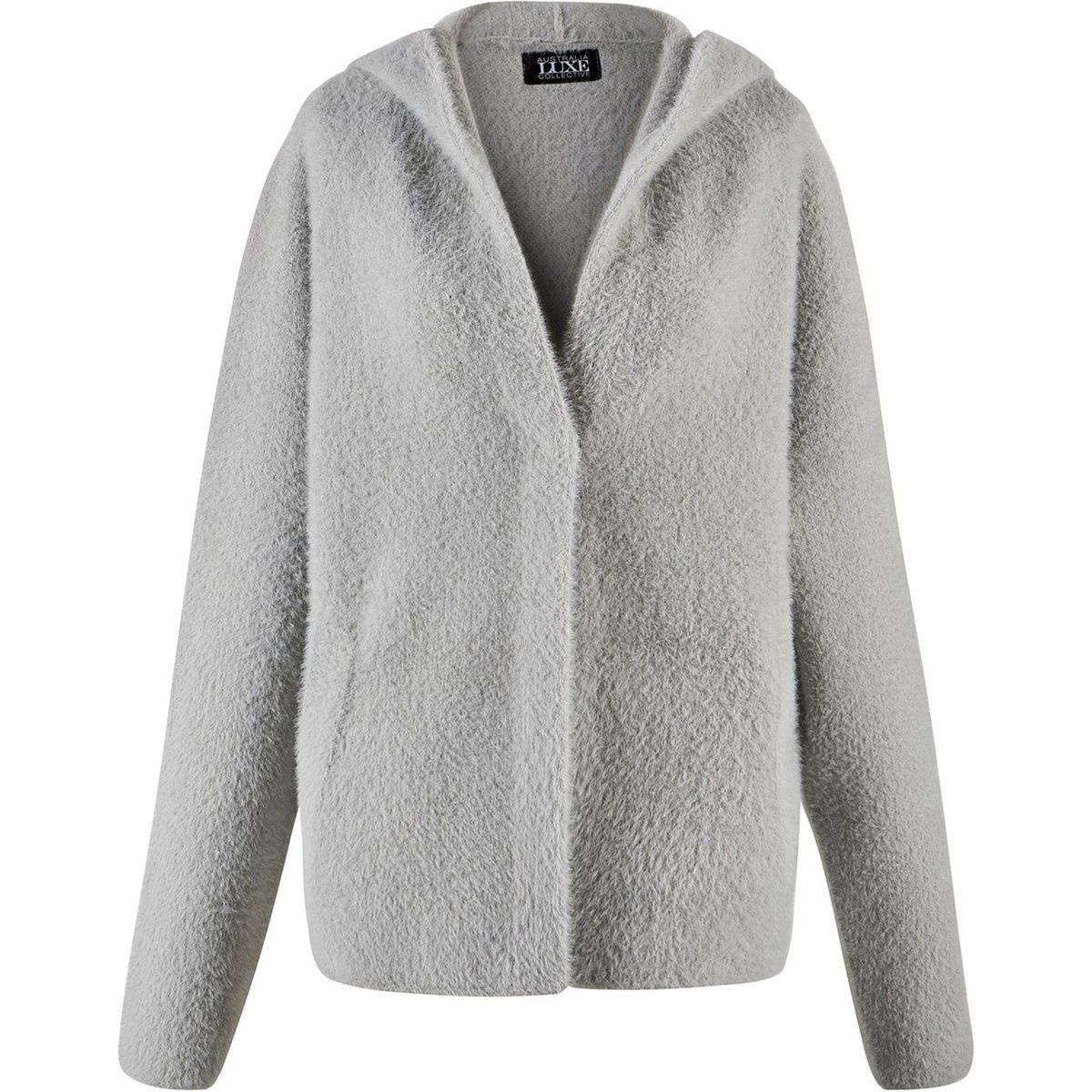 Kuscheliger Strick-Cardigan mit Kapuze