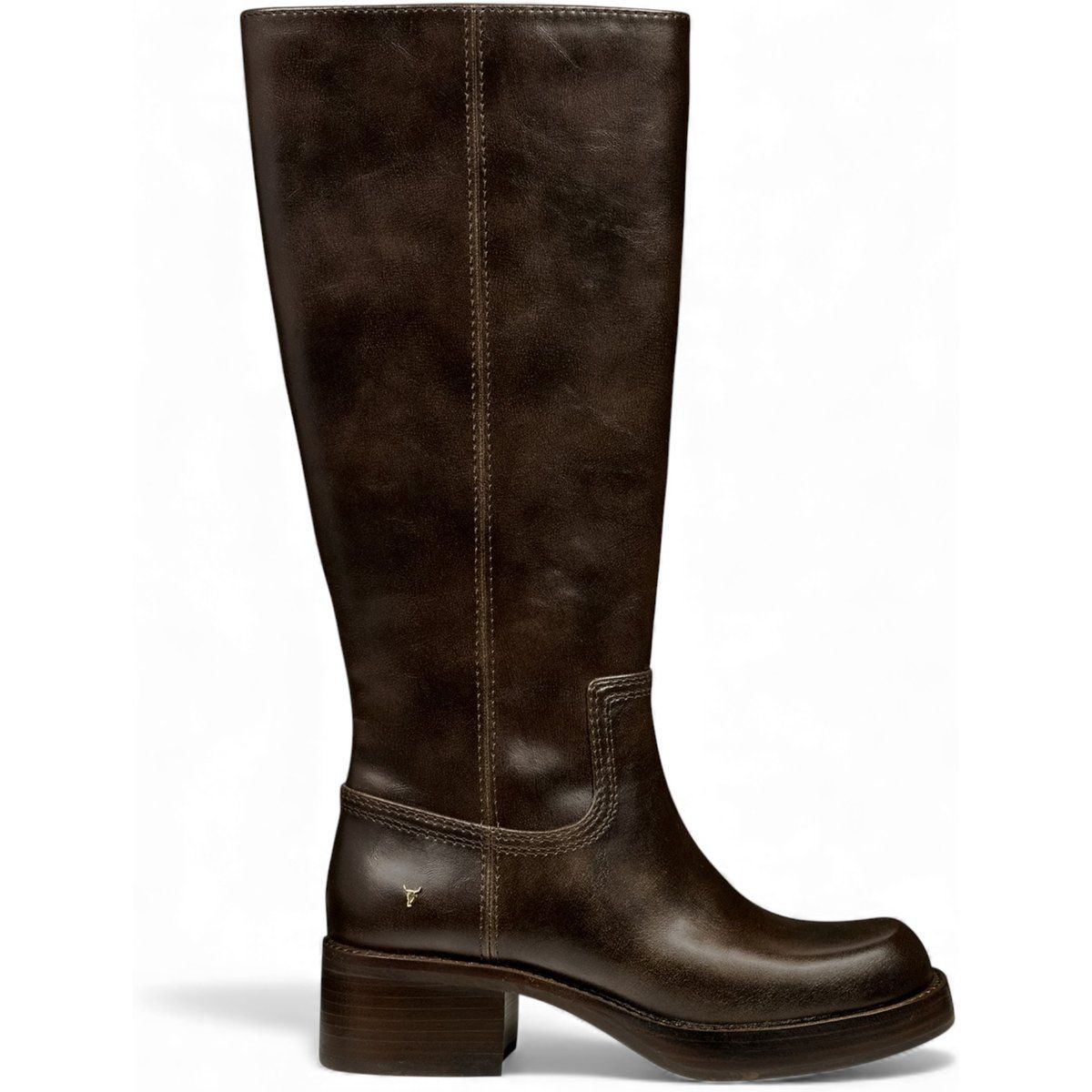 Kniehohe Plateau-Reitstiefel