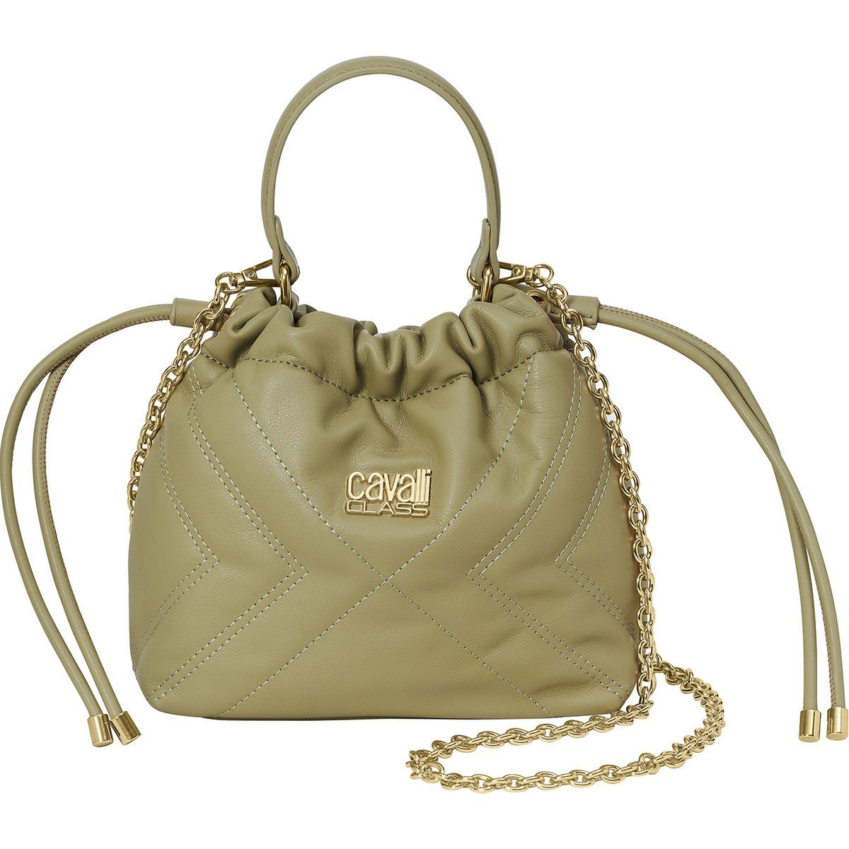 Gesteppte Beuteltasche mit geometrischem Muster